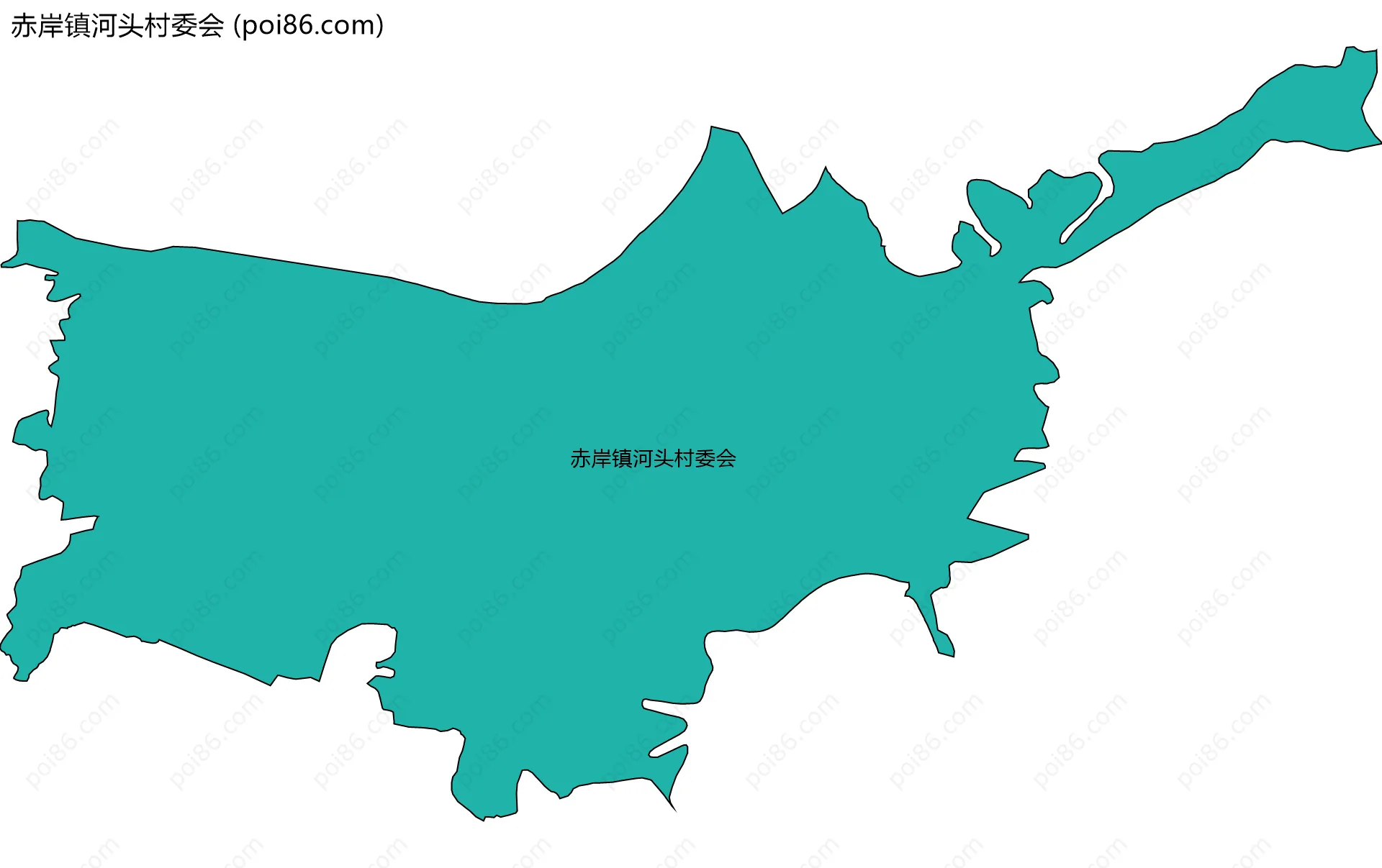 赤岸镇河头村委会边界地图