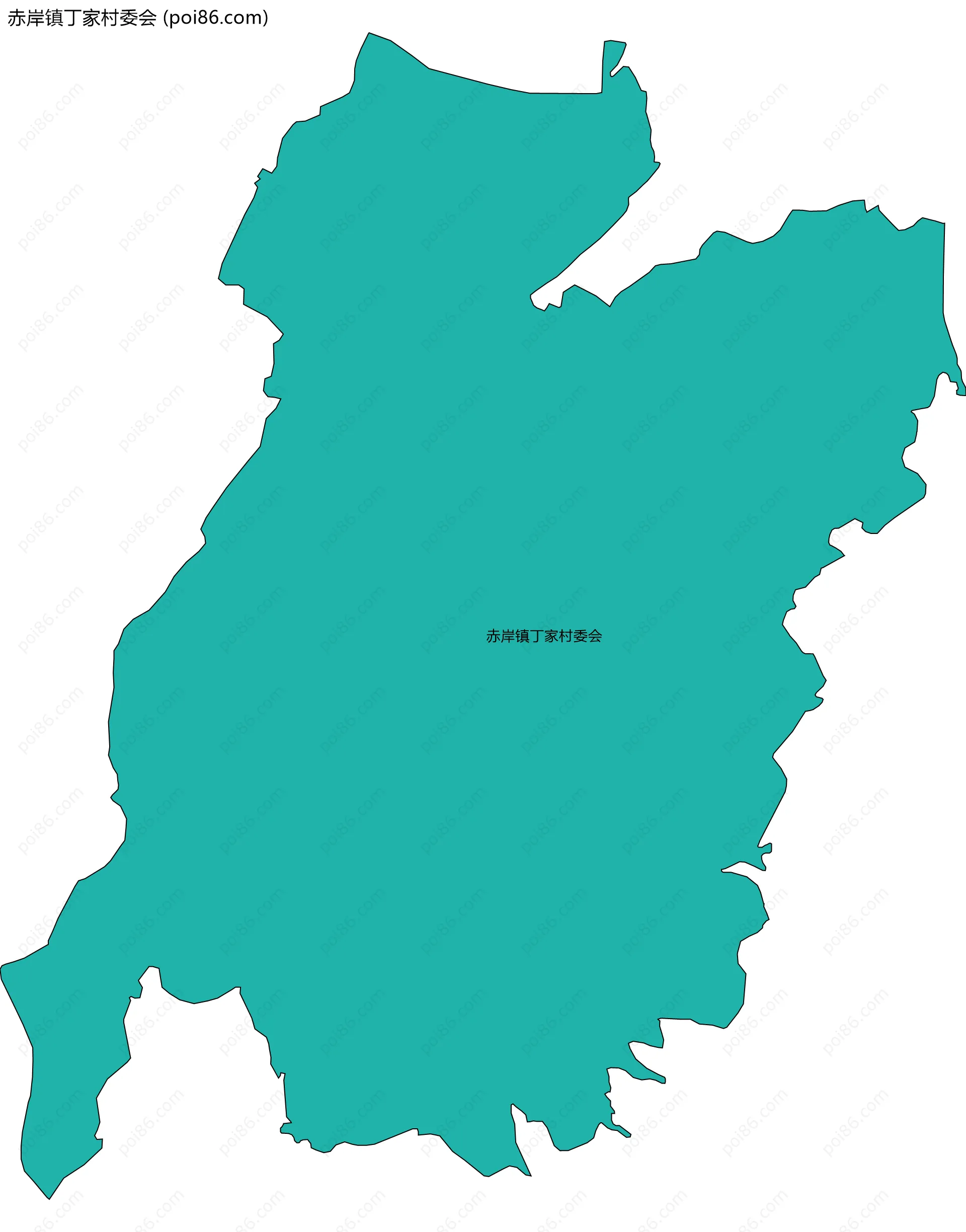 赤岸镇丁家村委会边界地图