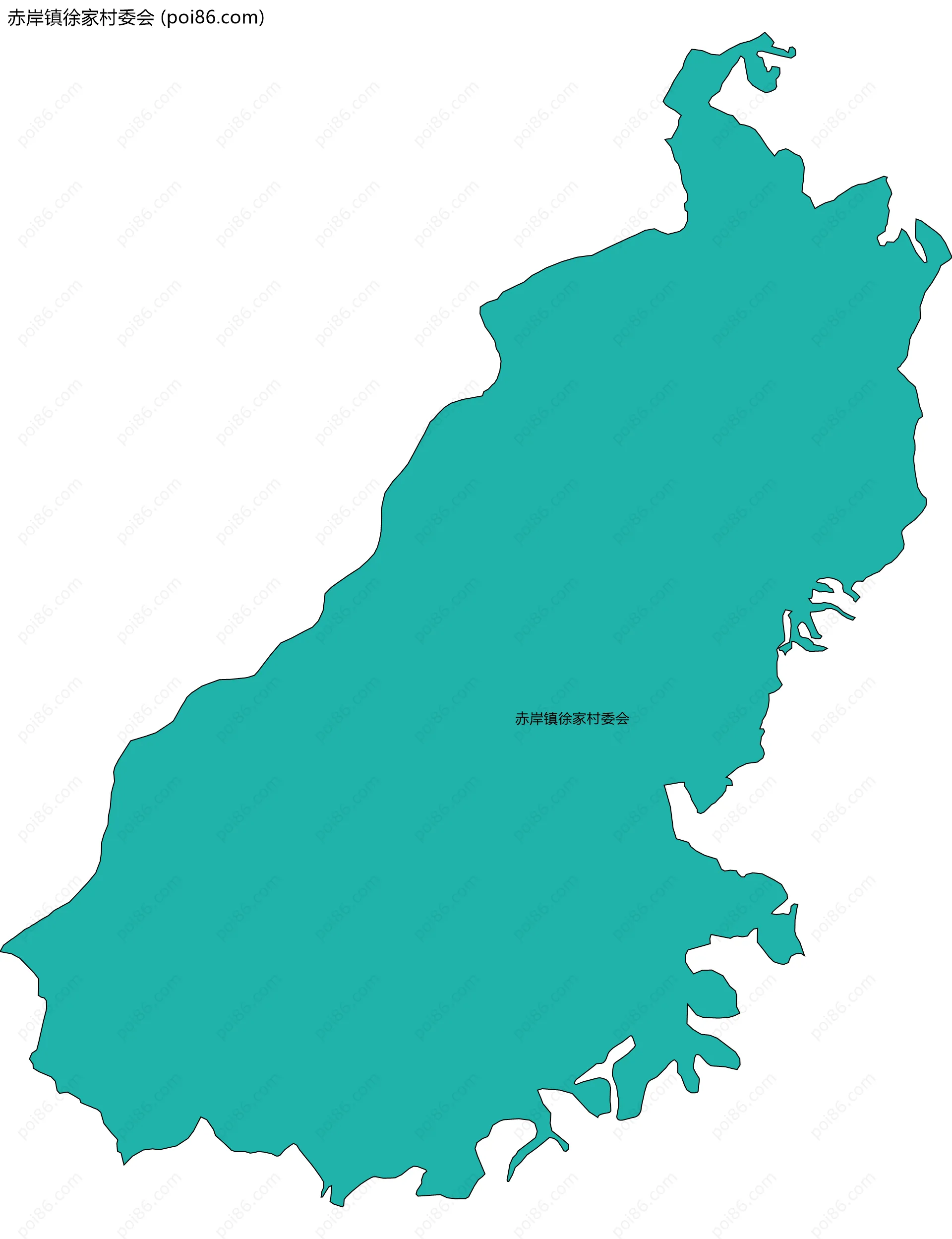 赤岸镇徐家村委会边界地图