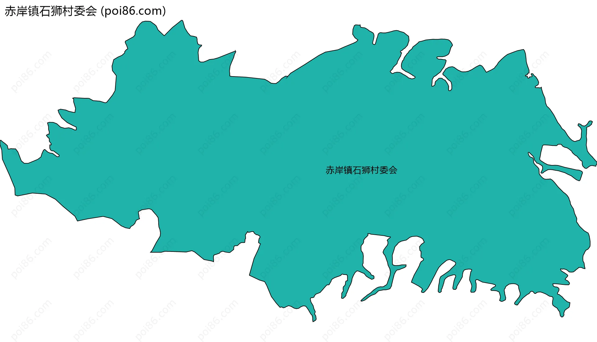 赤岸镇石狮村委会边界地图