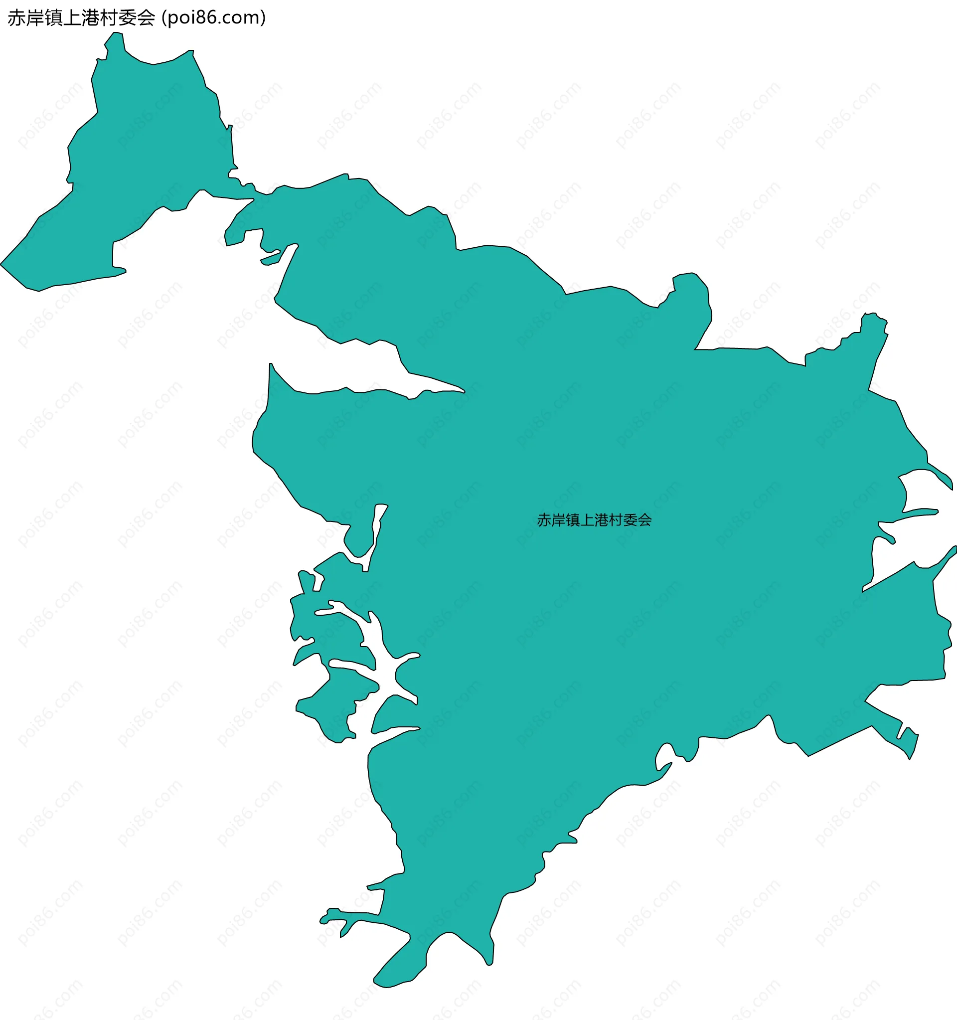 赤岸镇上港村委会边界地图