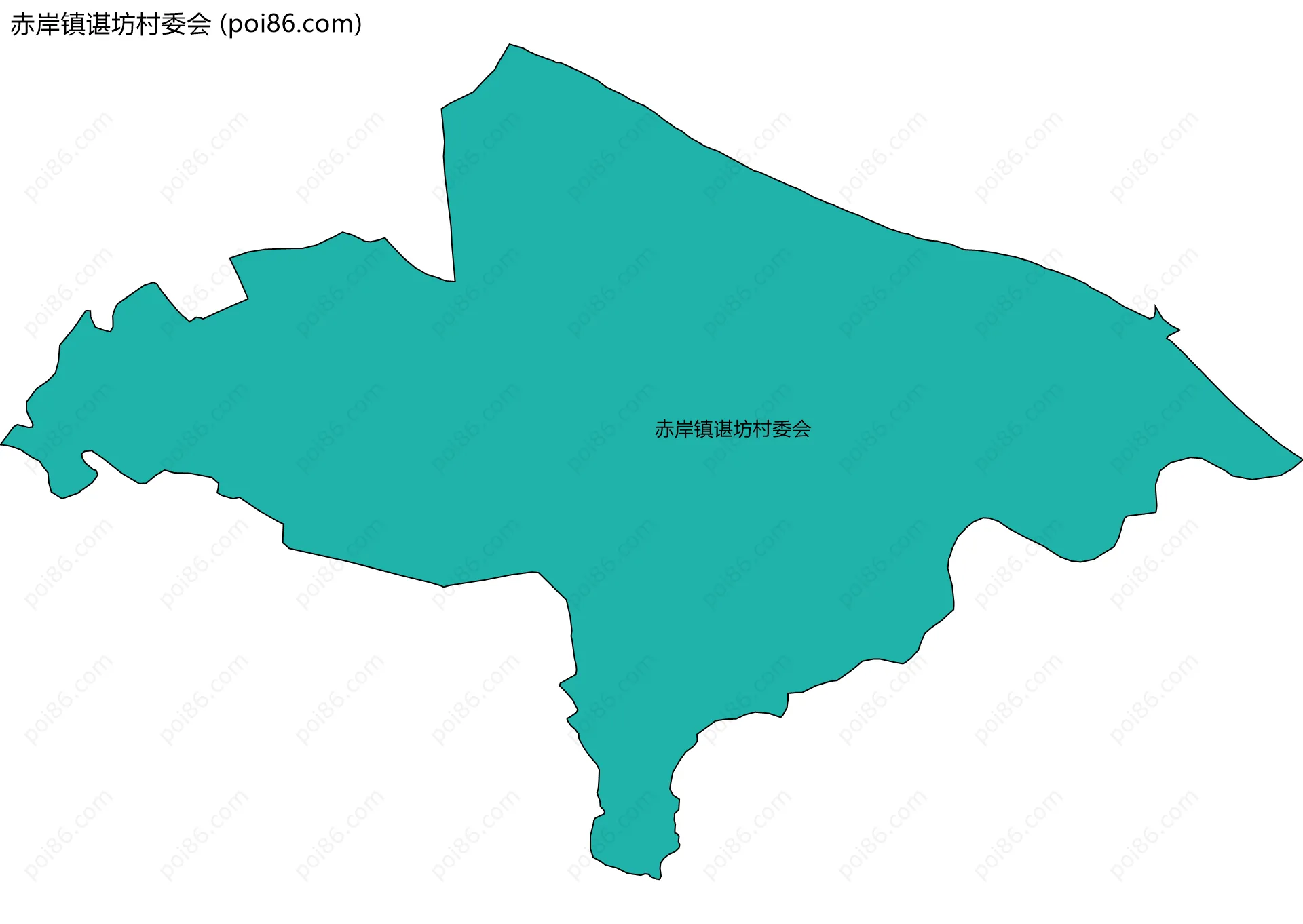 赤岸镇谌坊村委会边界地图