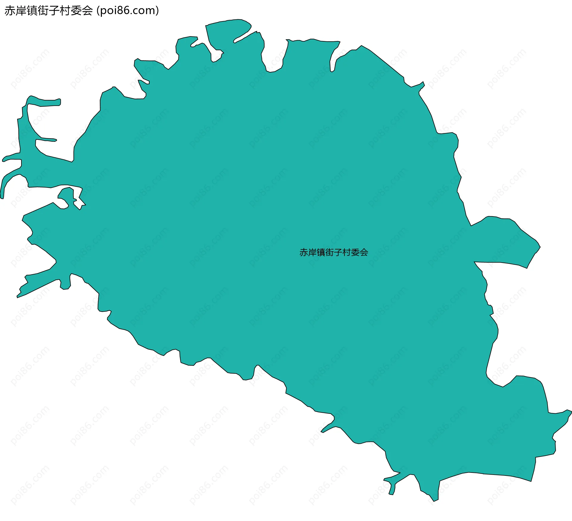 赤岸镇街子村委会边界地图