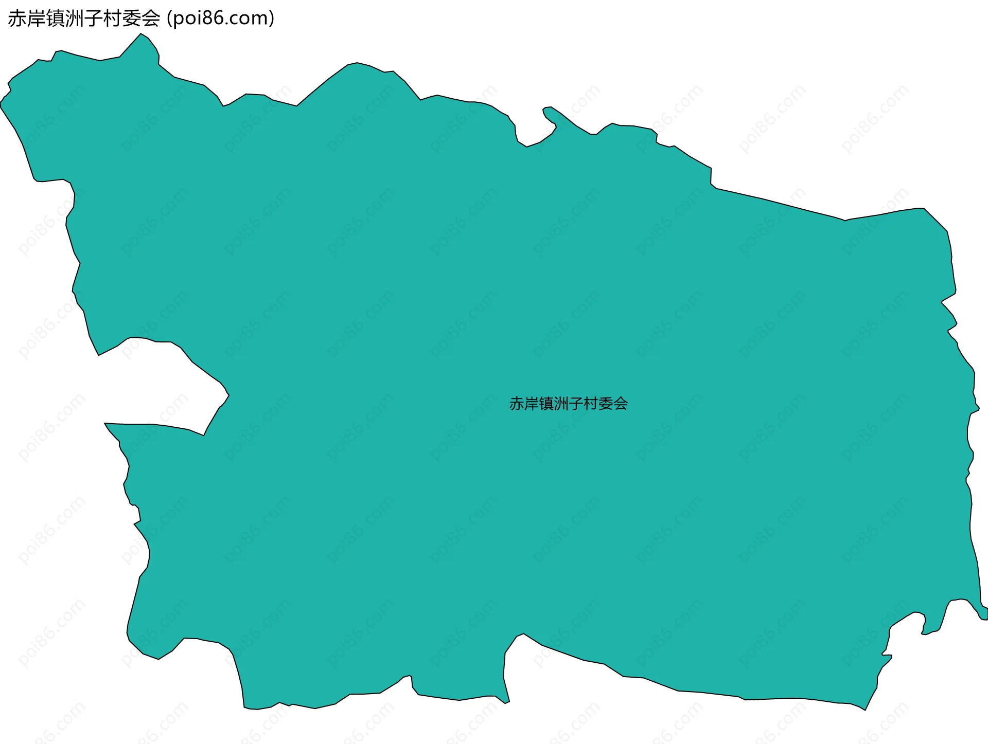 赤岸镇洲子村委会边界地图