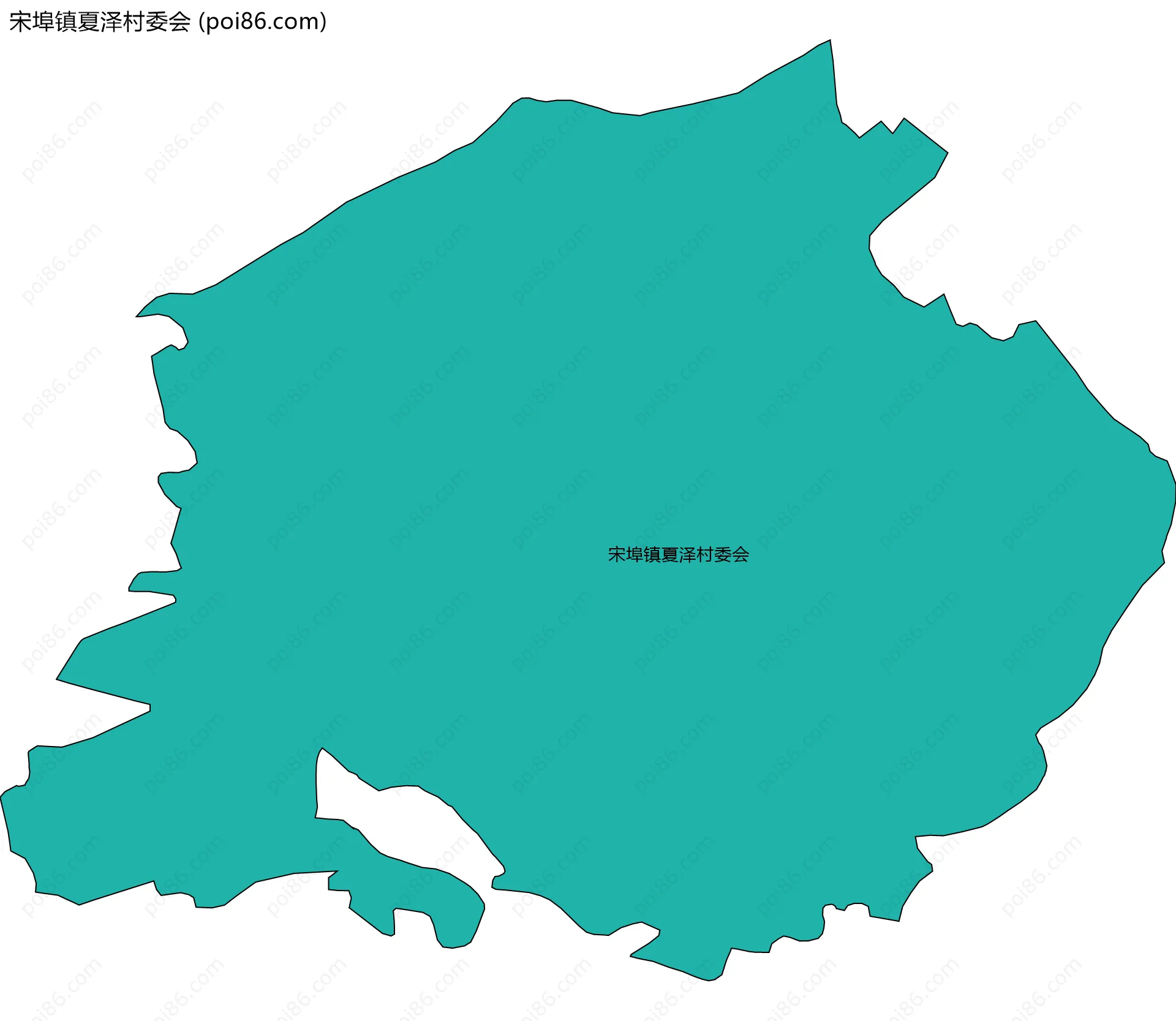 宋埠镇夏泽村委会边界地图