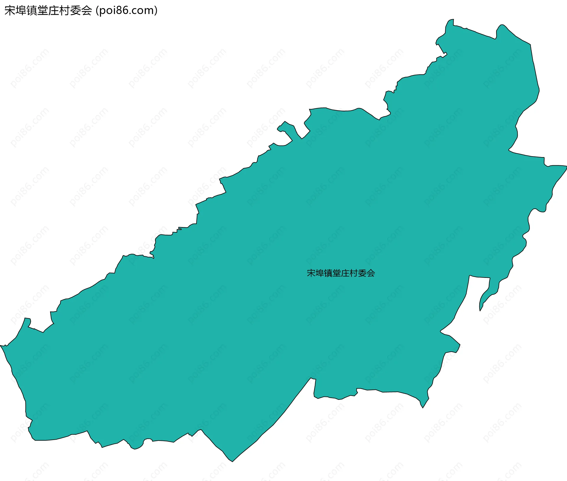 宋埠镇堂庄村委会边界地图