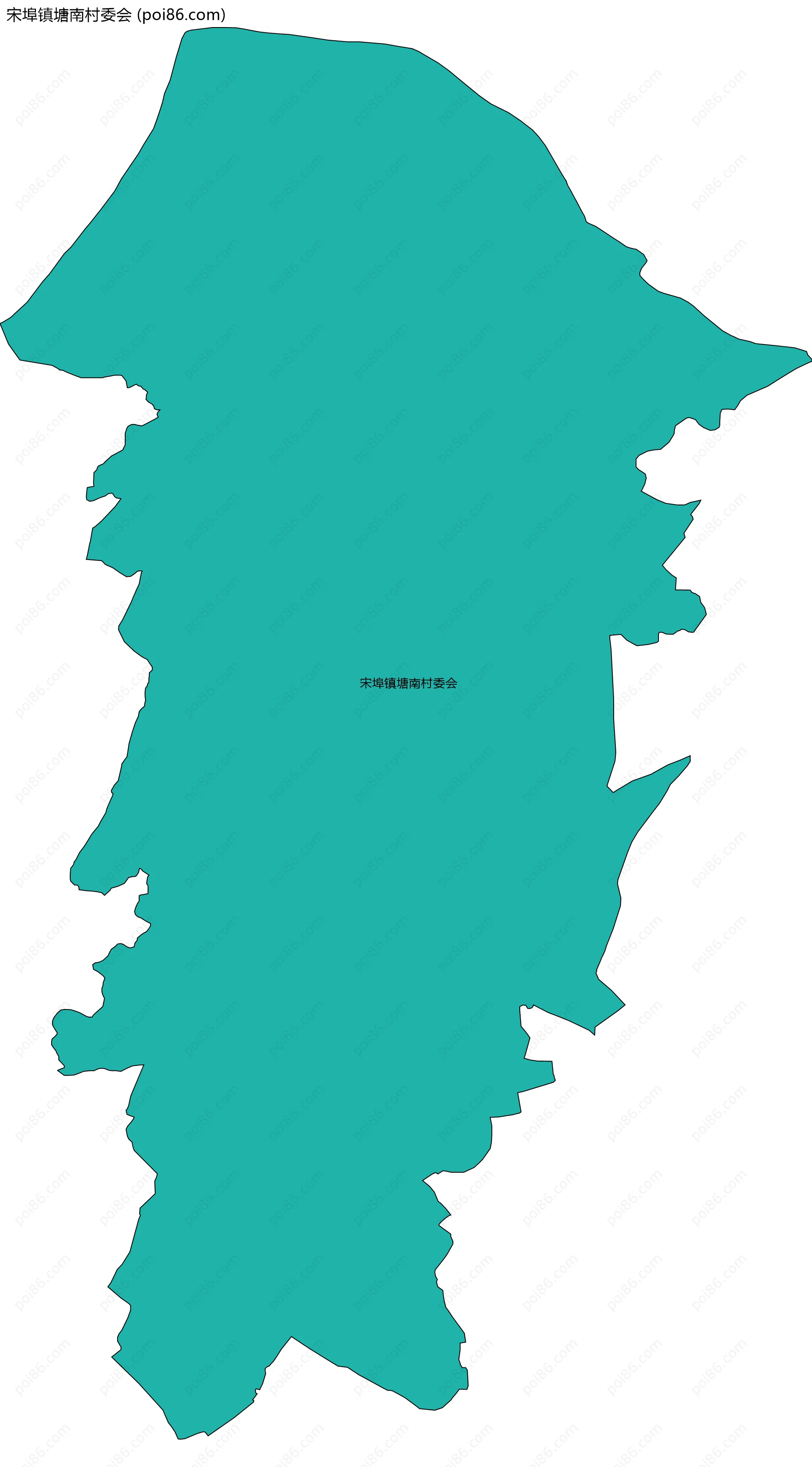宋埠镇塘南村委会边界地图
