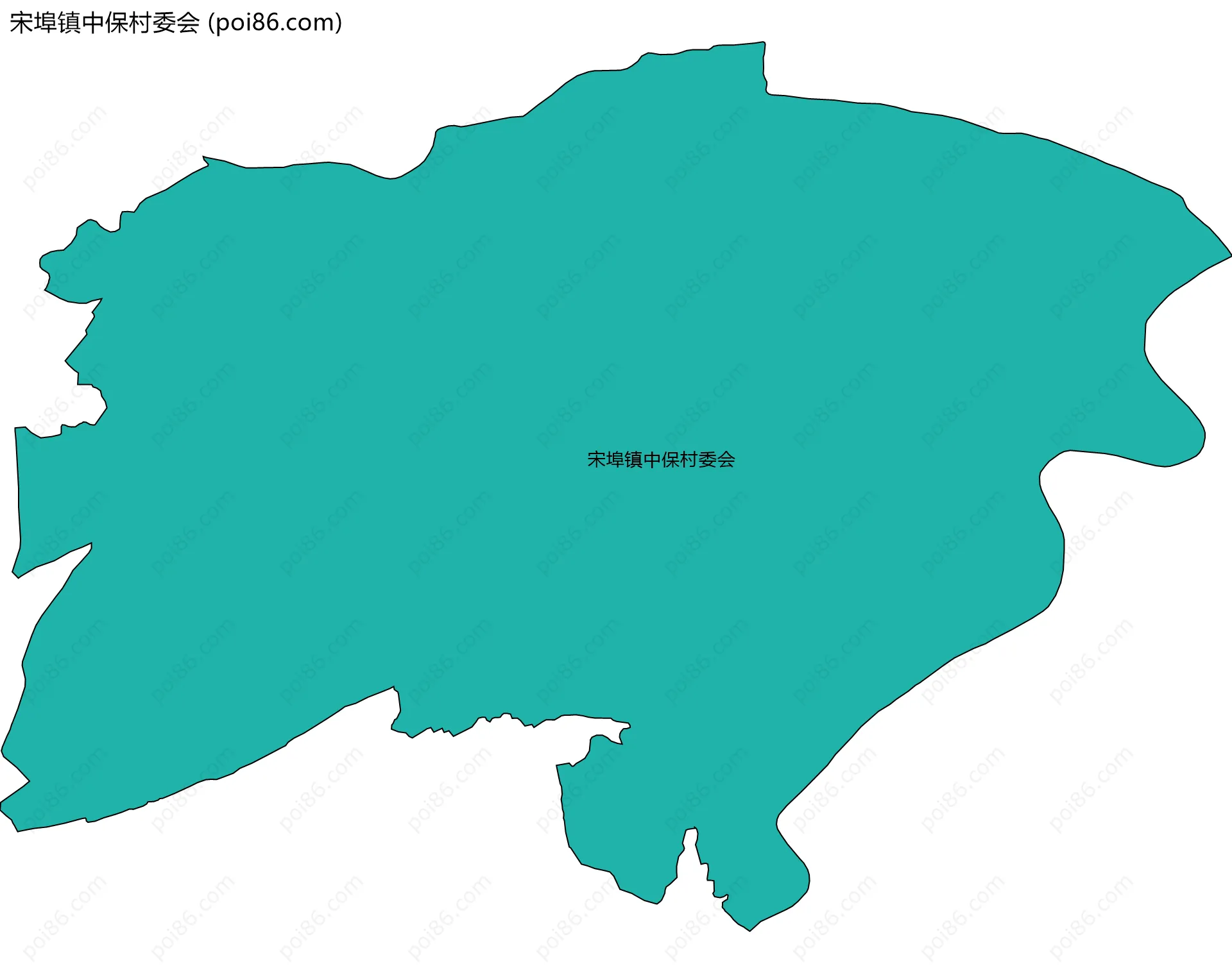 宋埠镇中保村委会边界地图