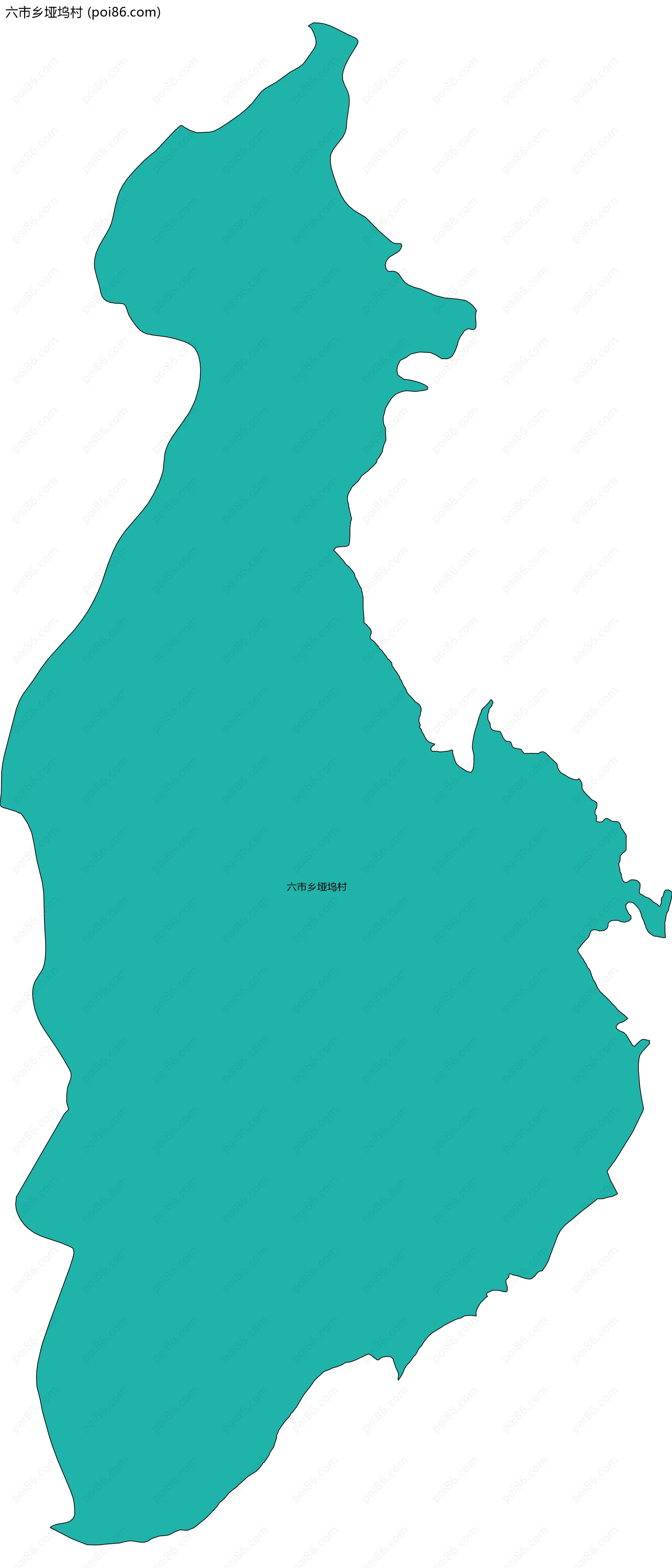 六市乡垭坞村边界地图