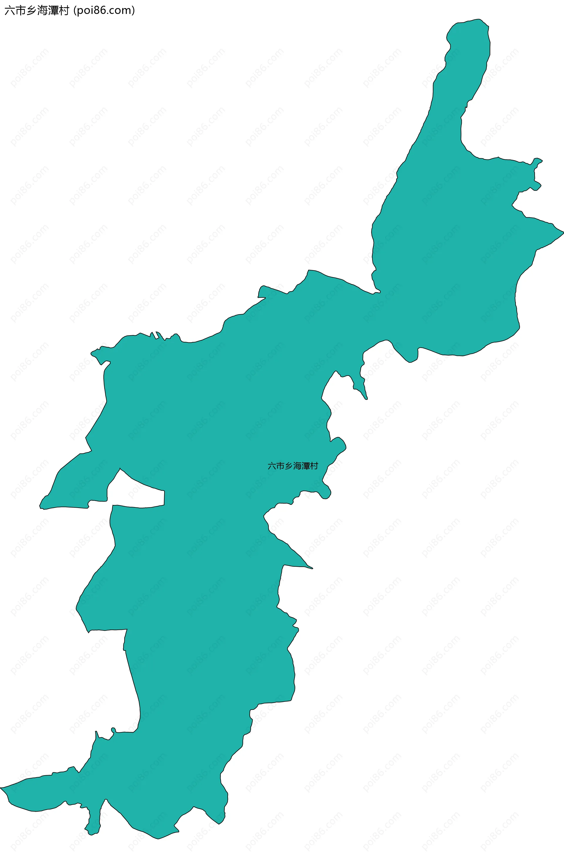 六市乡海潭村边界地图