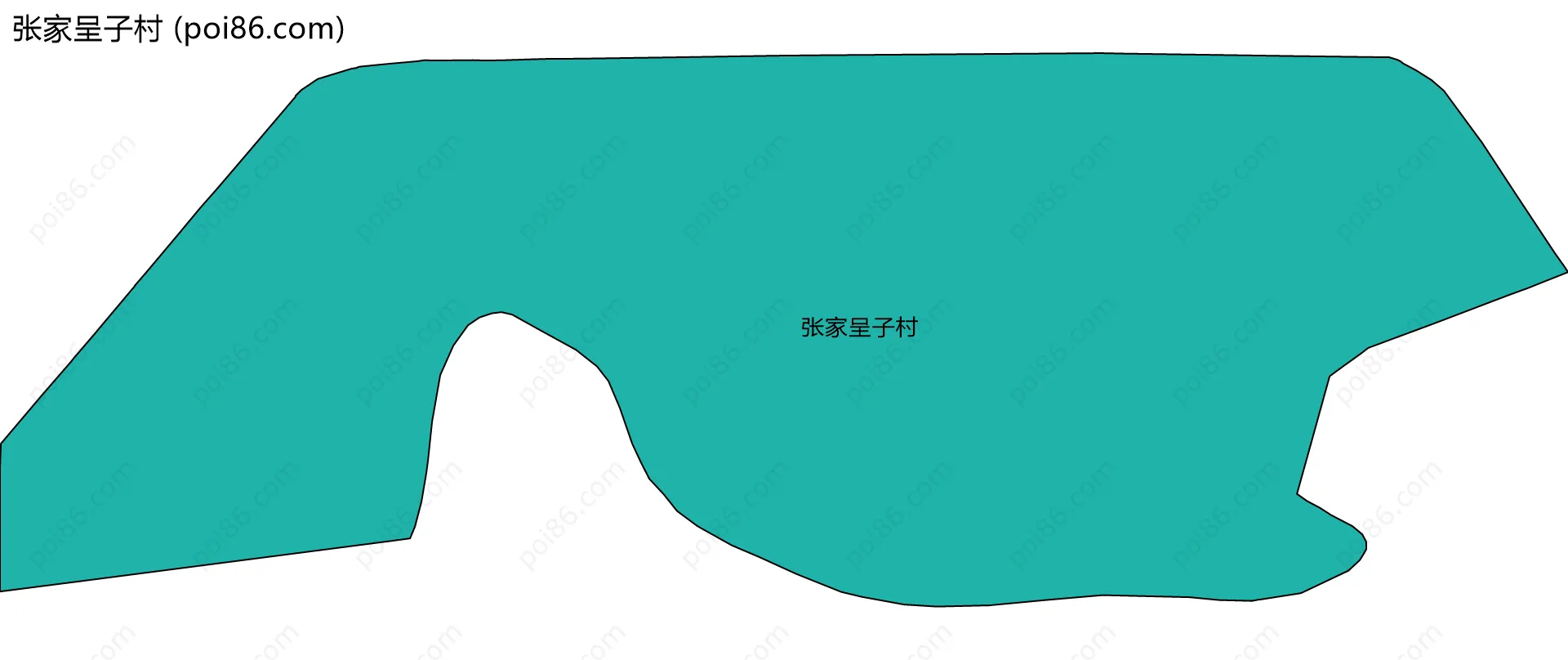 张家呈子村边界地图