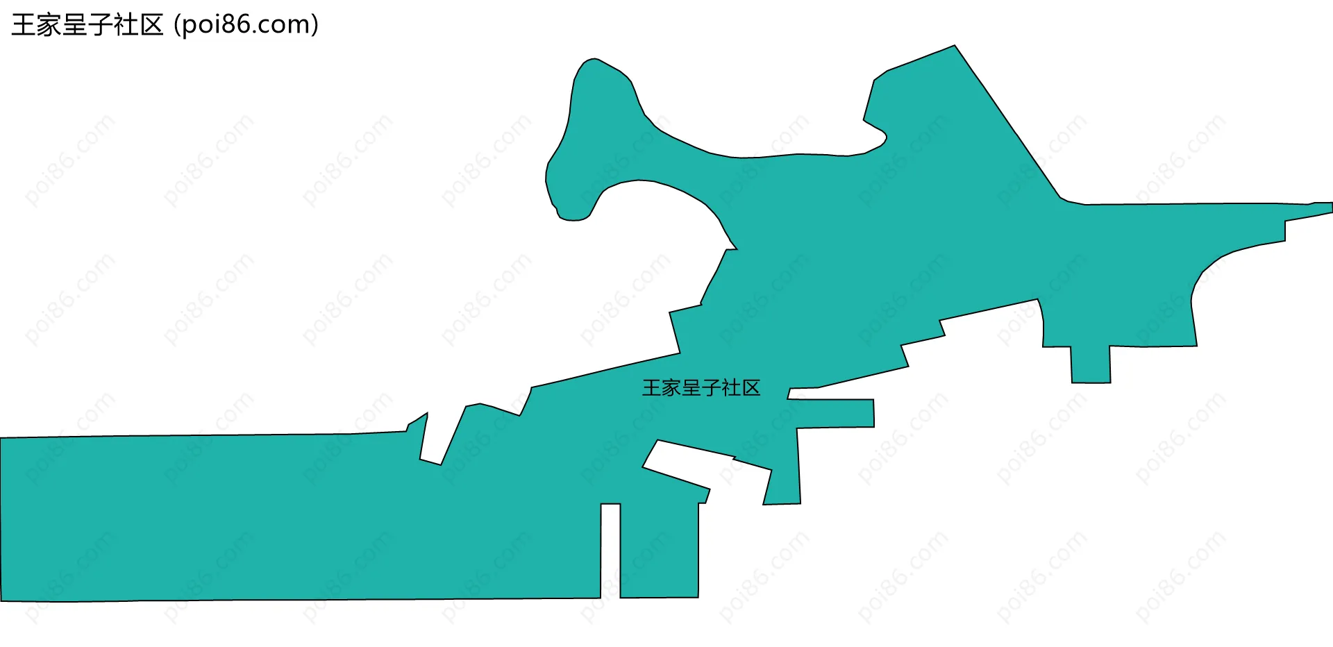 王家呈子社区边界地图