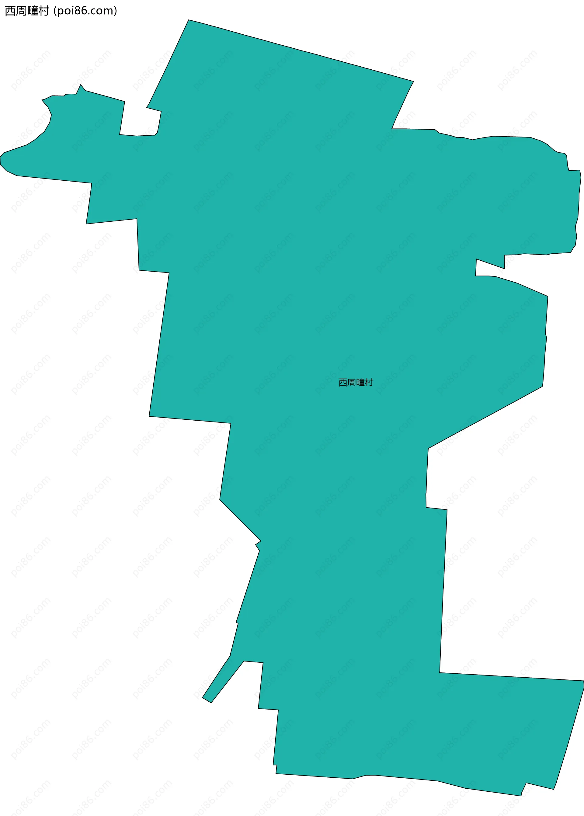 西周疃村边界地图