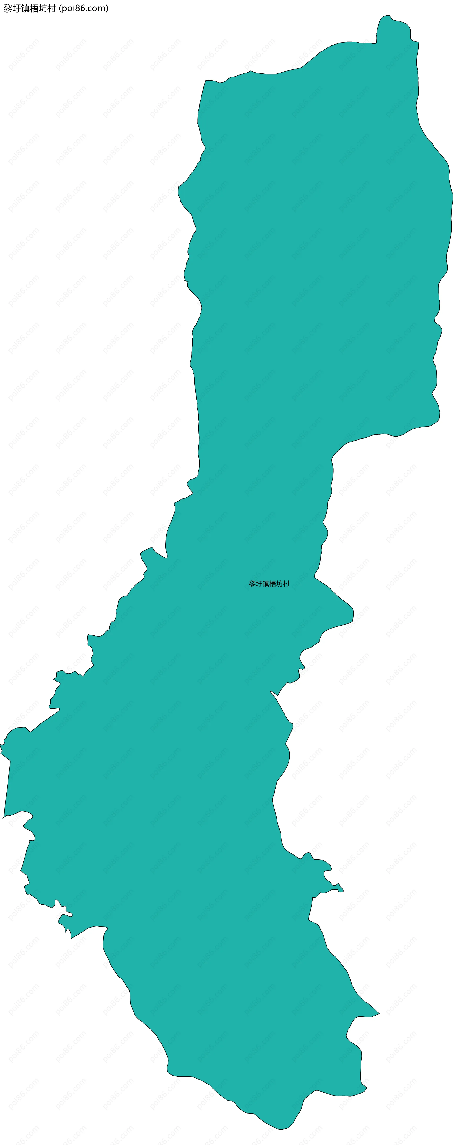 黎圩镇梧坊村边界地图