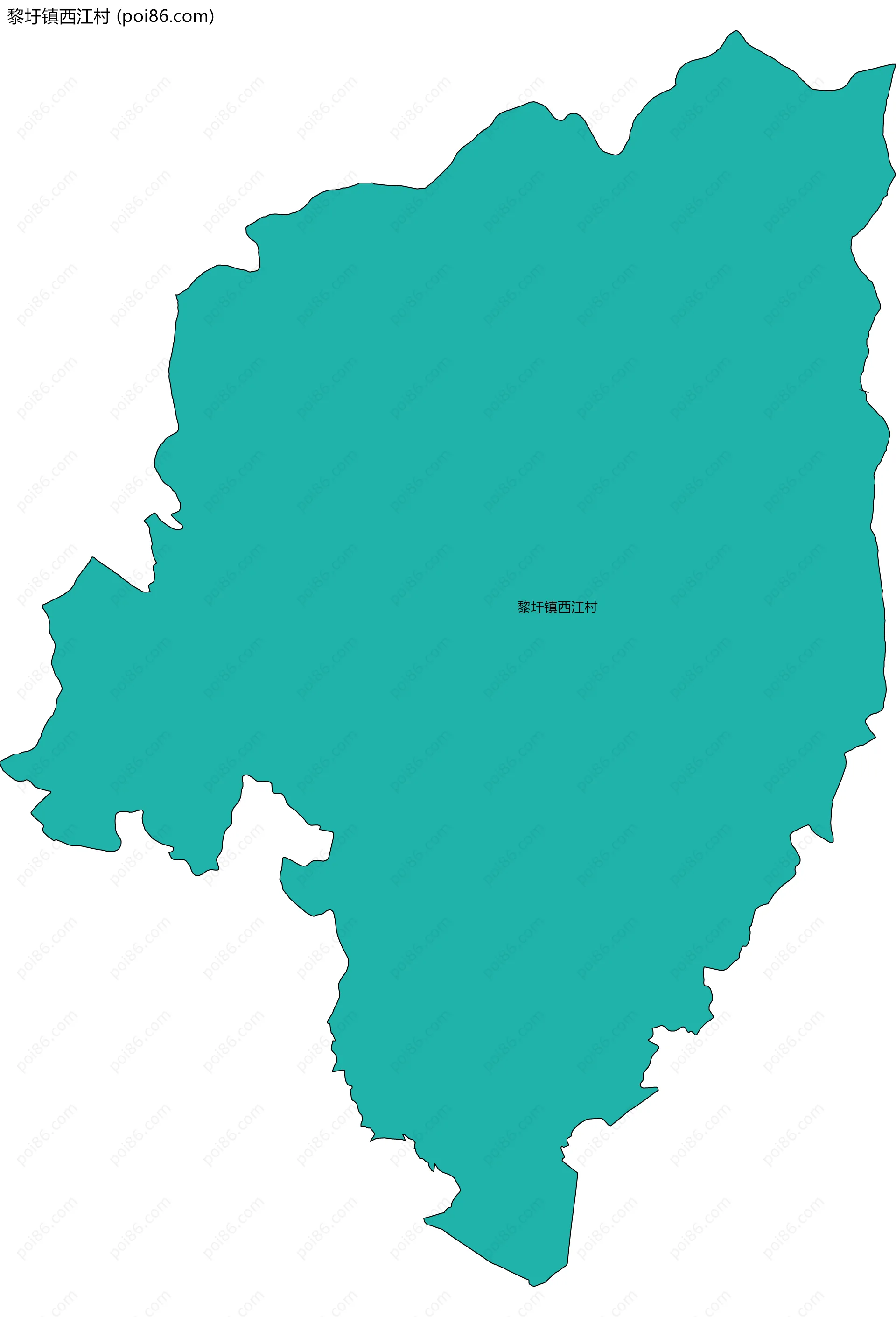 黎圩镇西江村边界地图