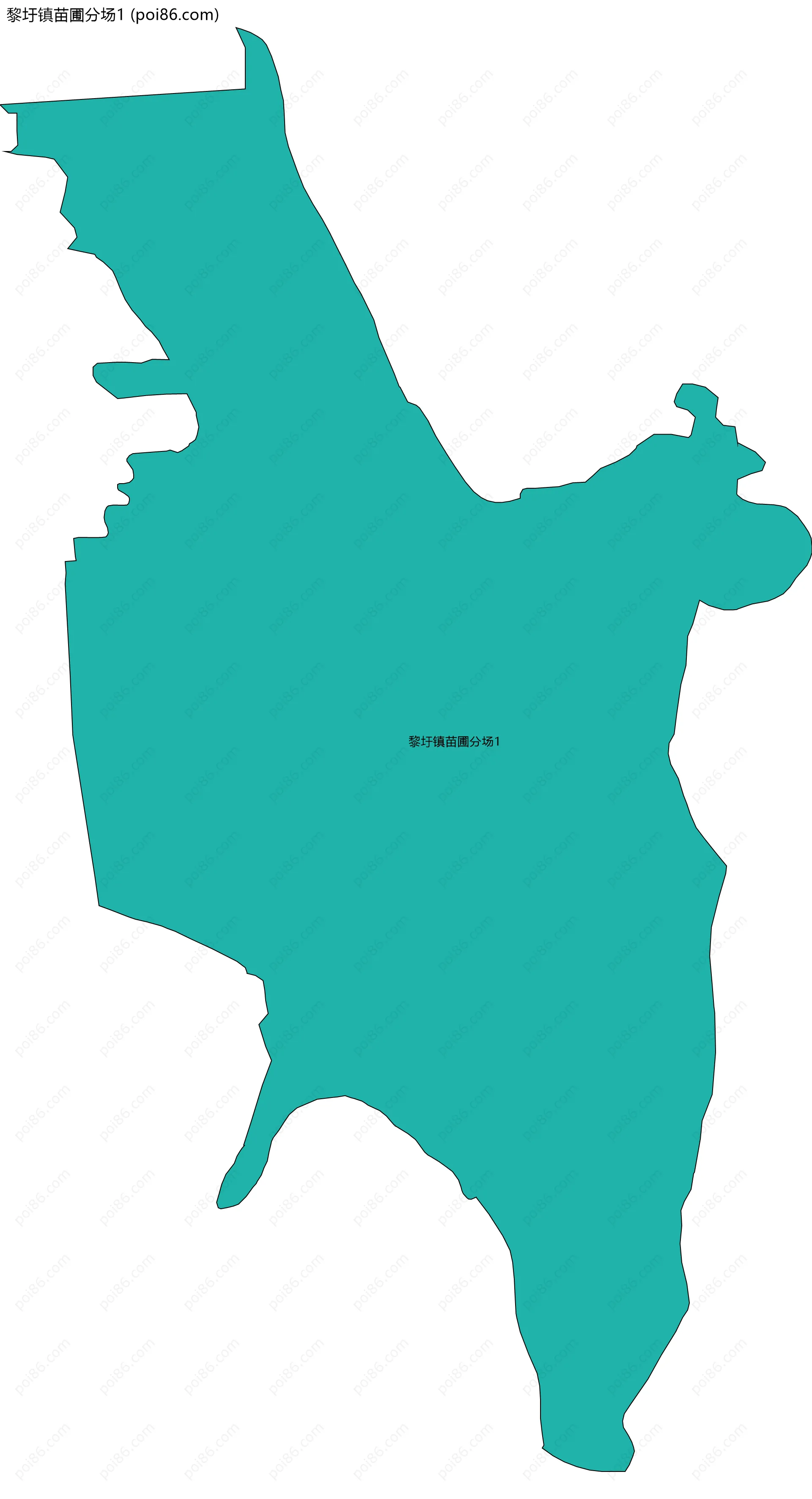 黎圩镇苗圃分场1边界地图