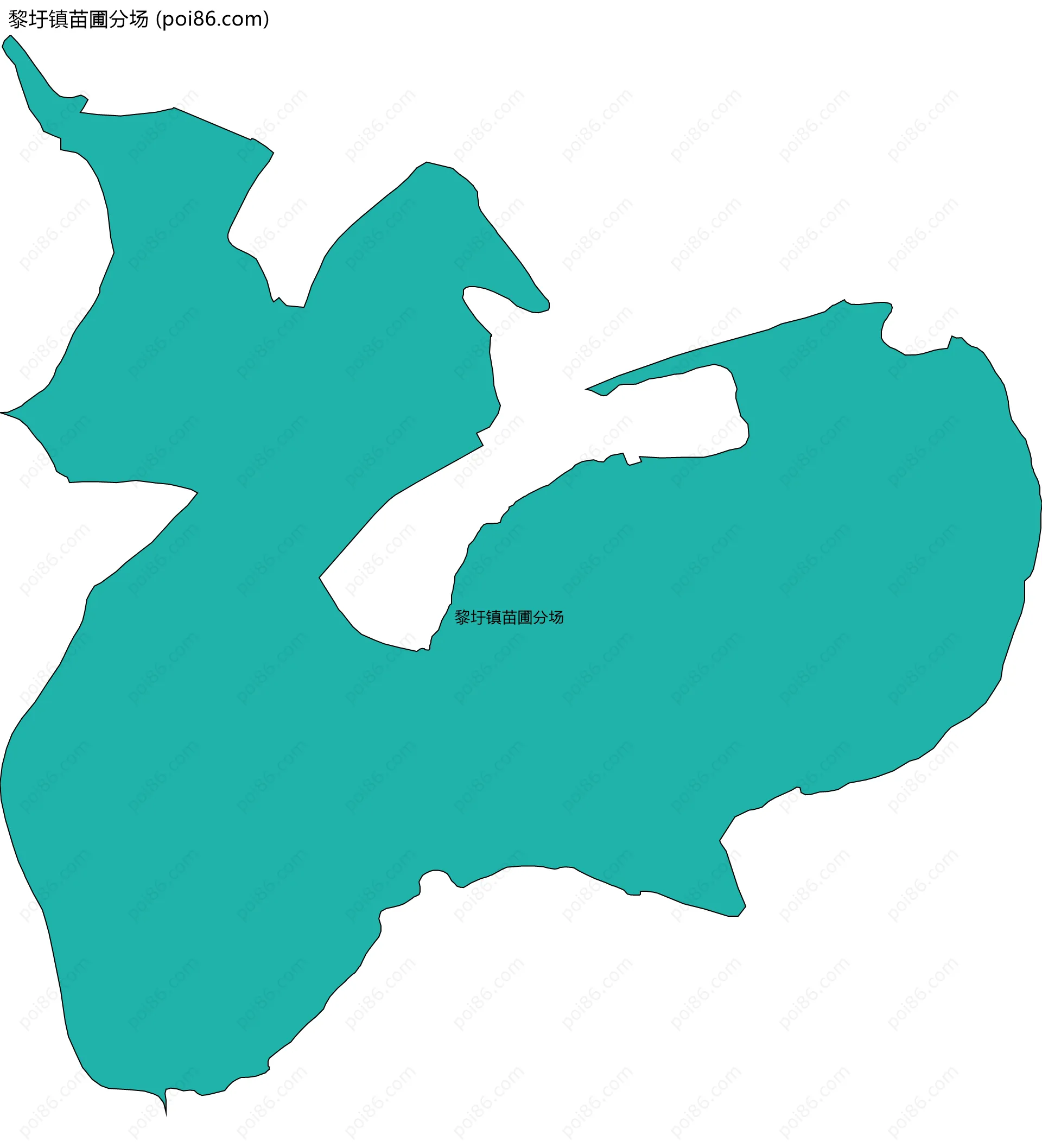 黎圩镇苗圃分场边界地图