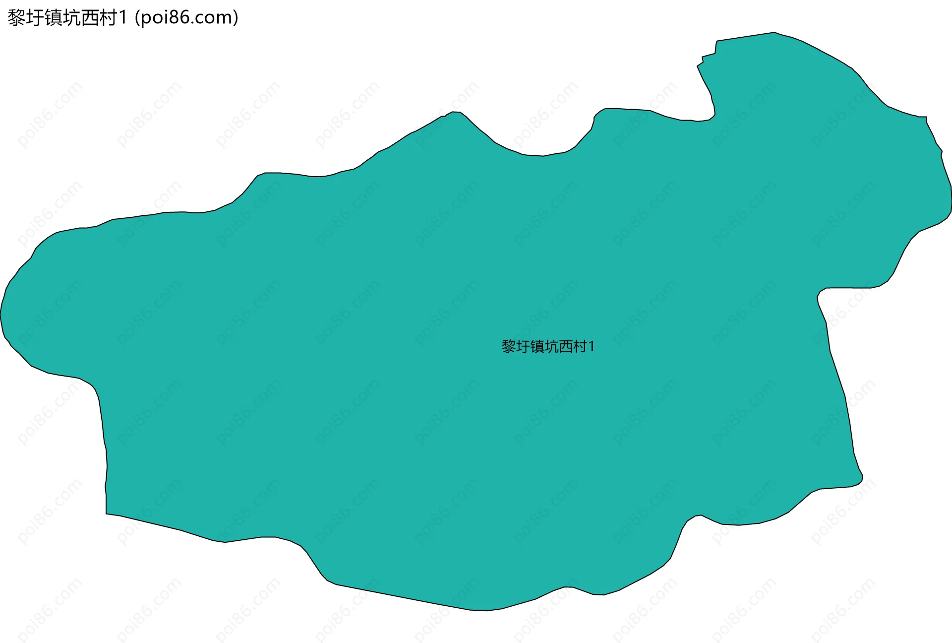 黎圩镇坑西村1边界地图