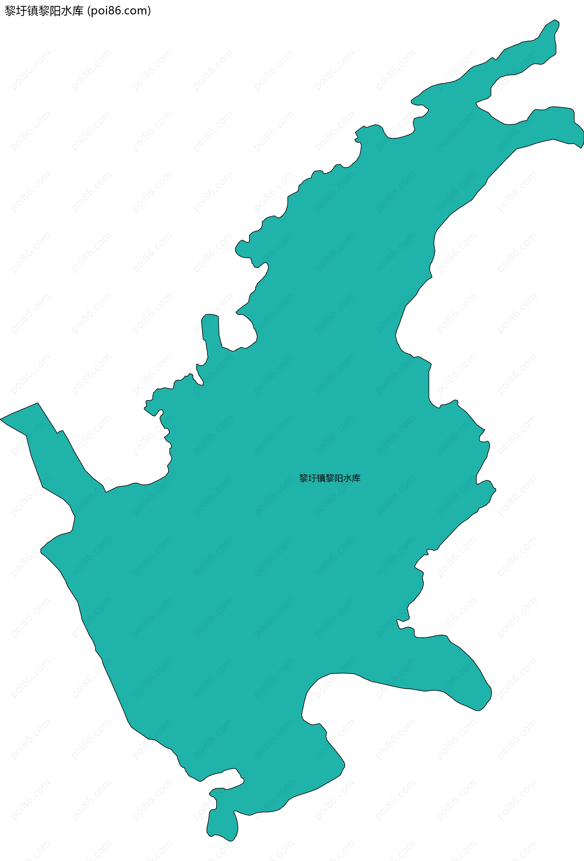 黎圩镇黎阳水库边界地图
