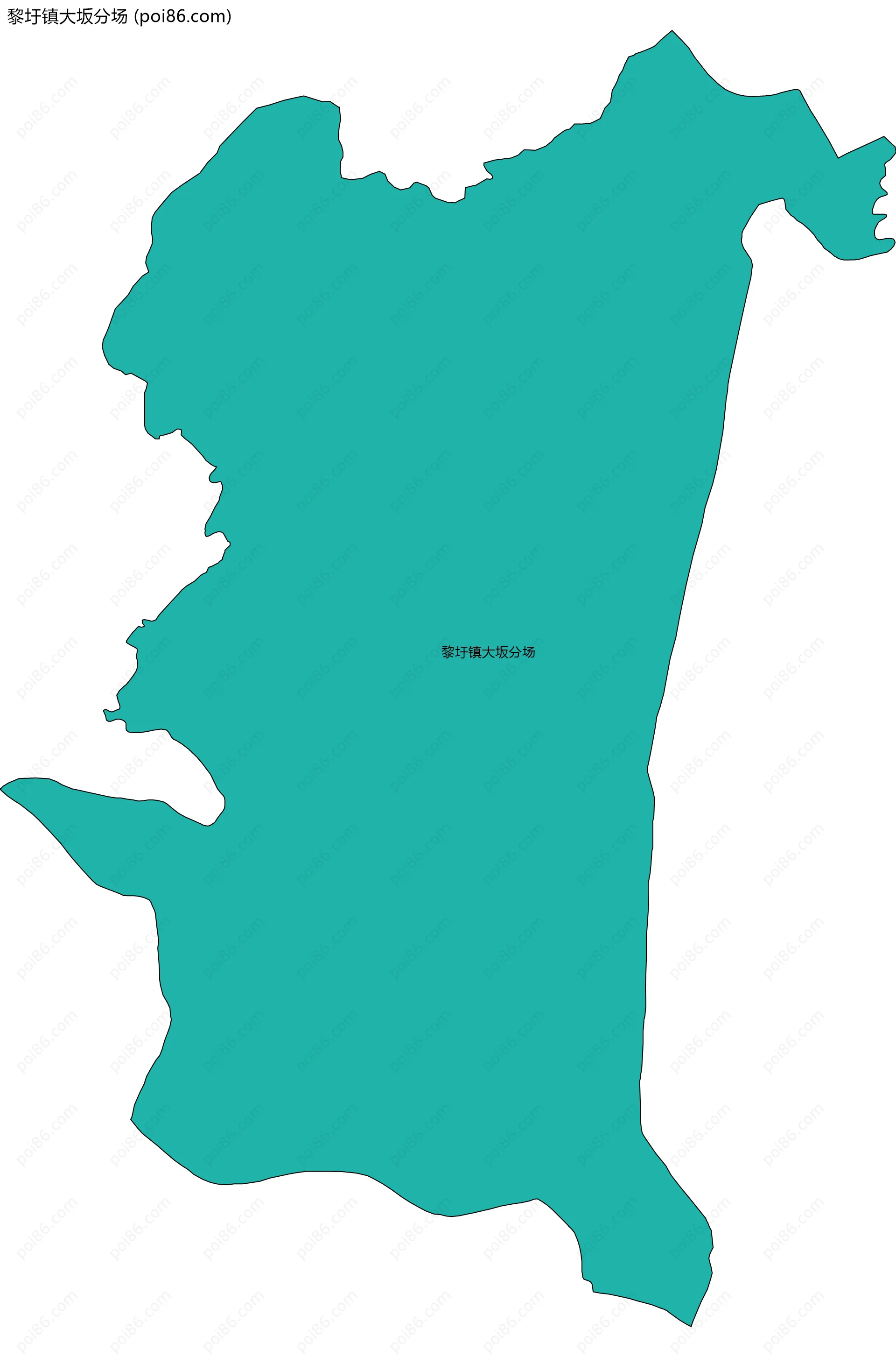 黎圩镇大坂分场边界地图