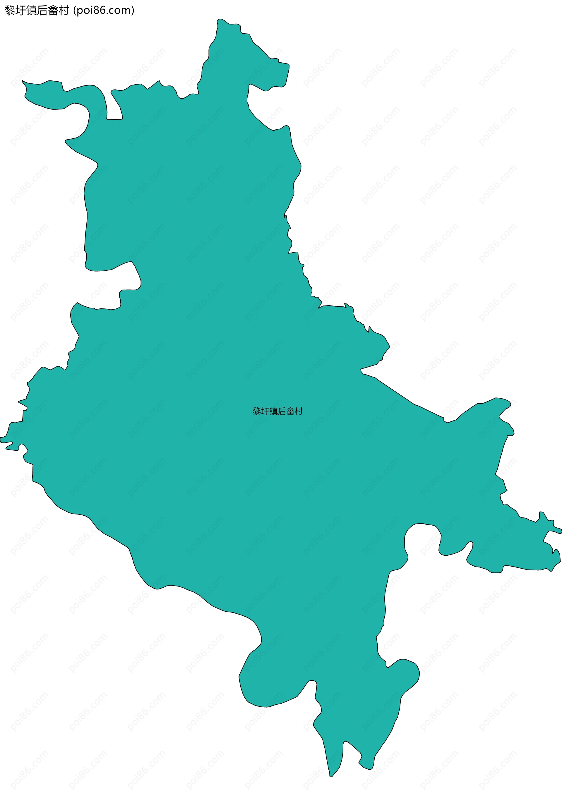 黎圩镇后畲村边界地图