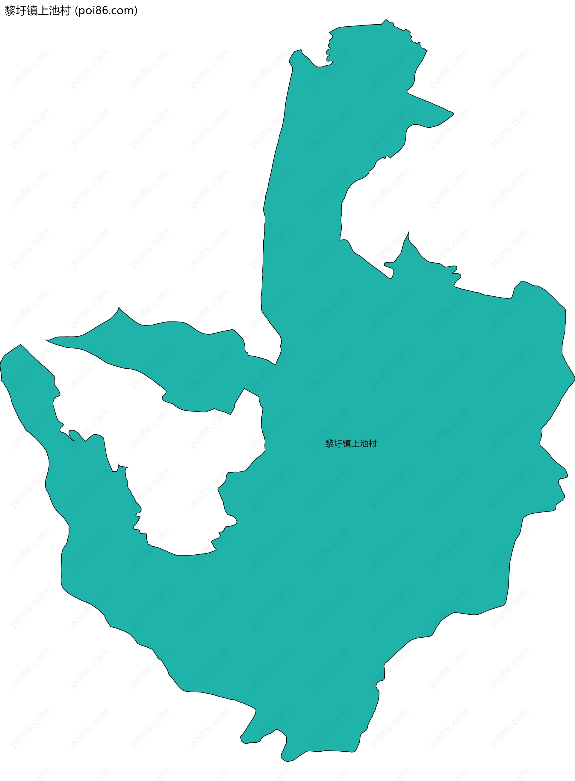 黎圩镇上池村边界地图