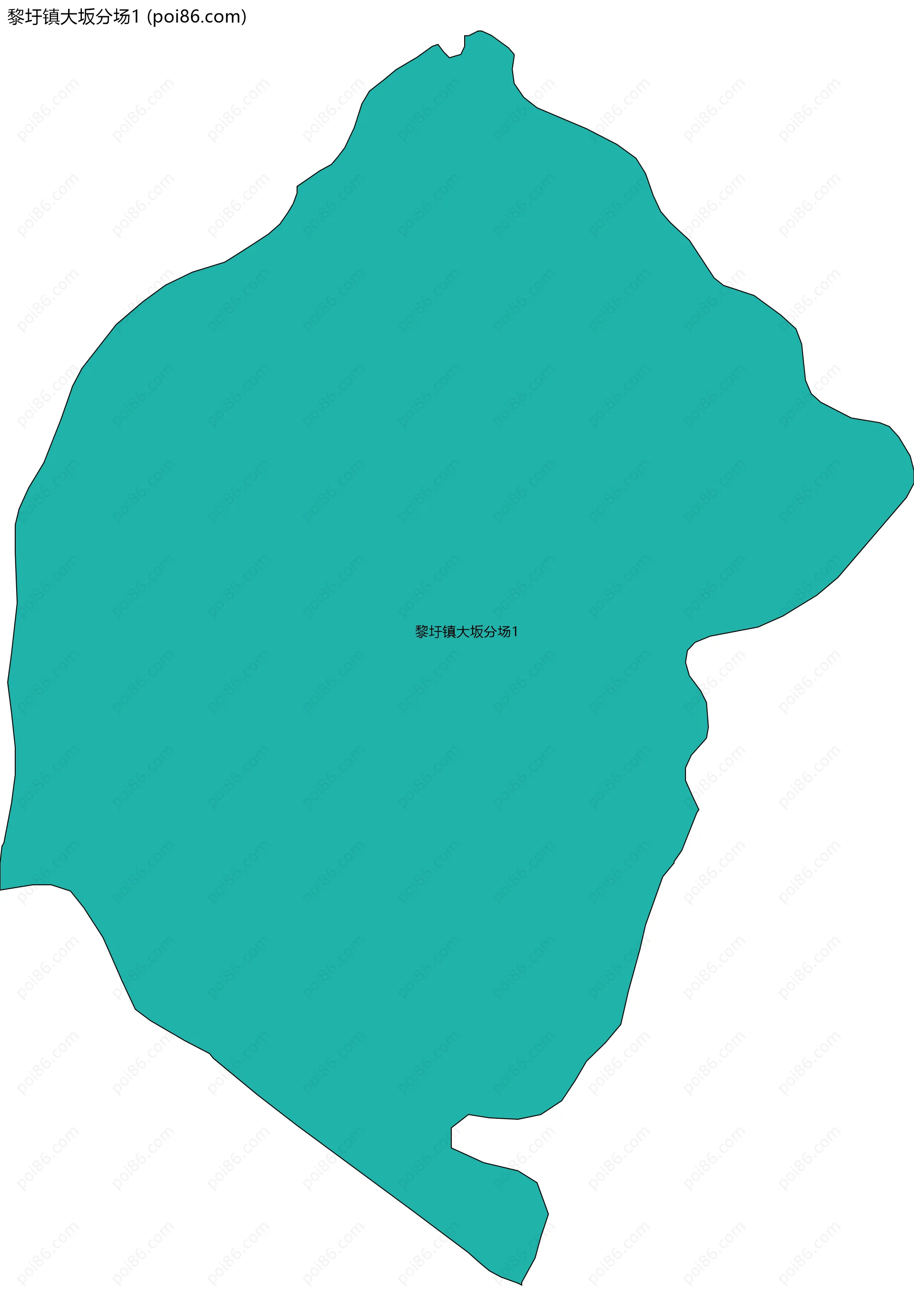 黎圩镇大坂分场1边界地图