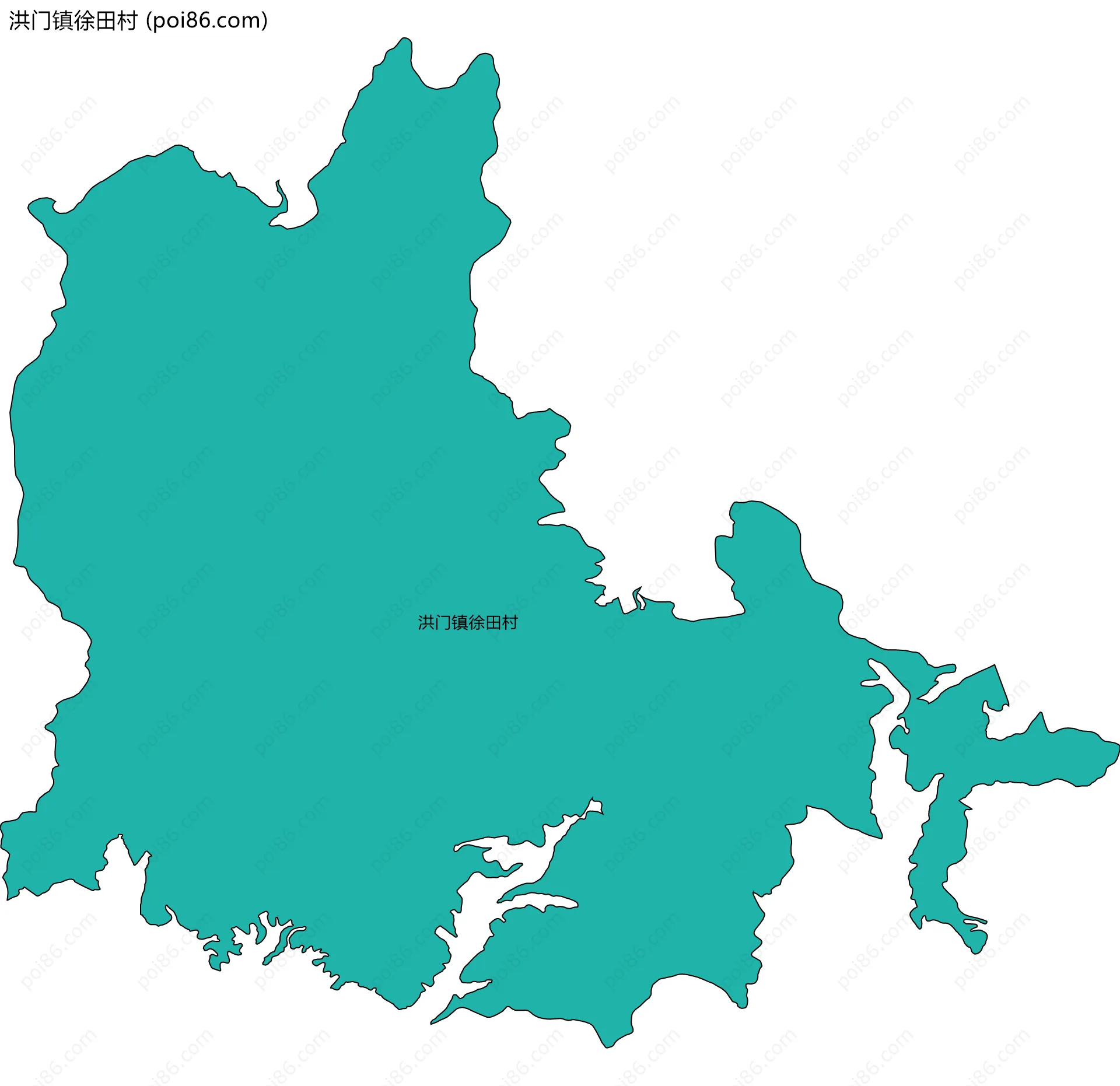 洪门镇徐田村边界地图