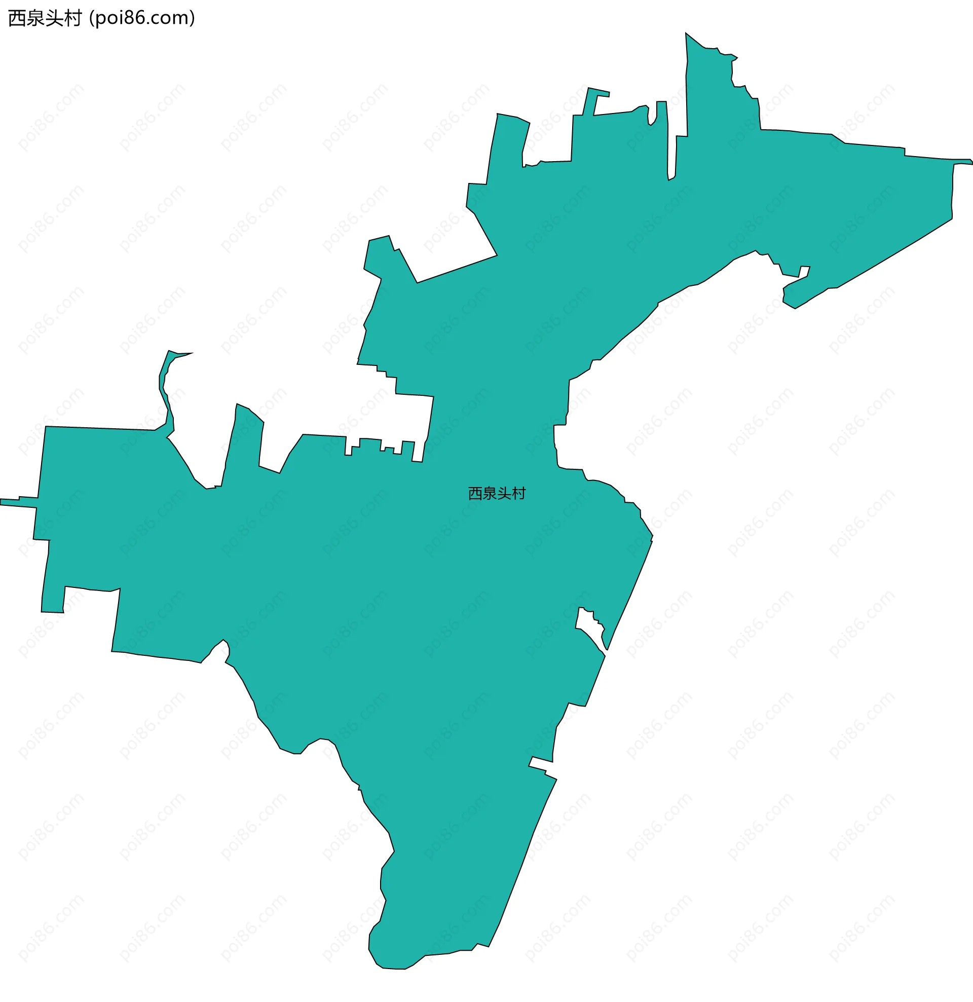 西泉头村边界地图