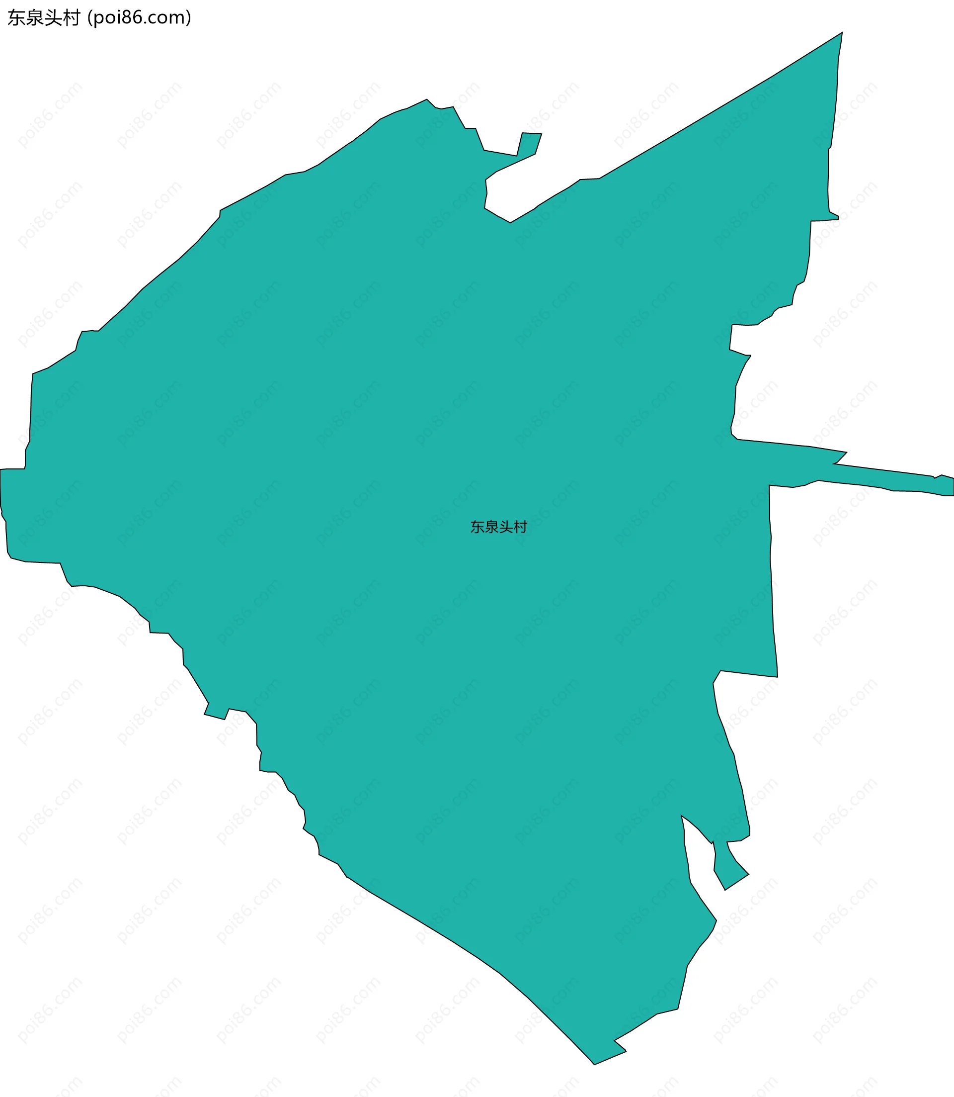 东泉头村边界地图
