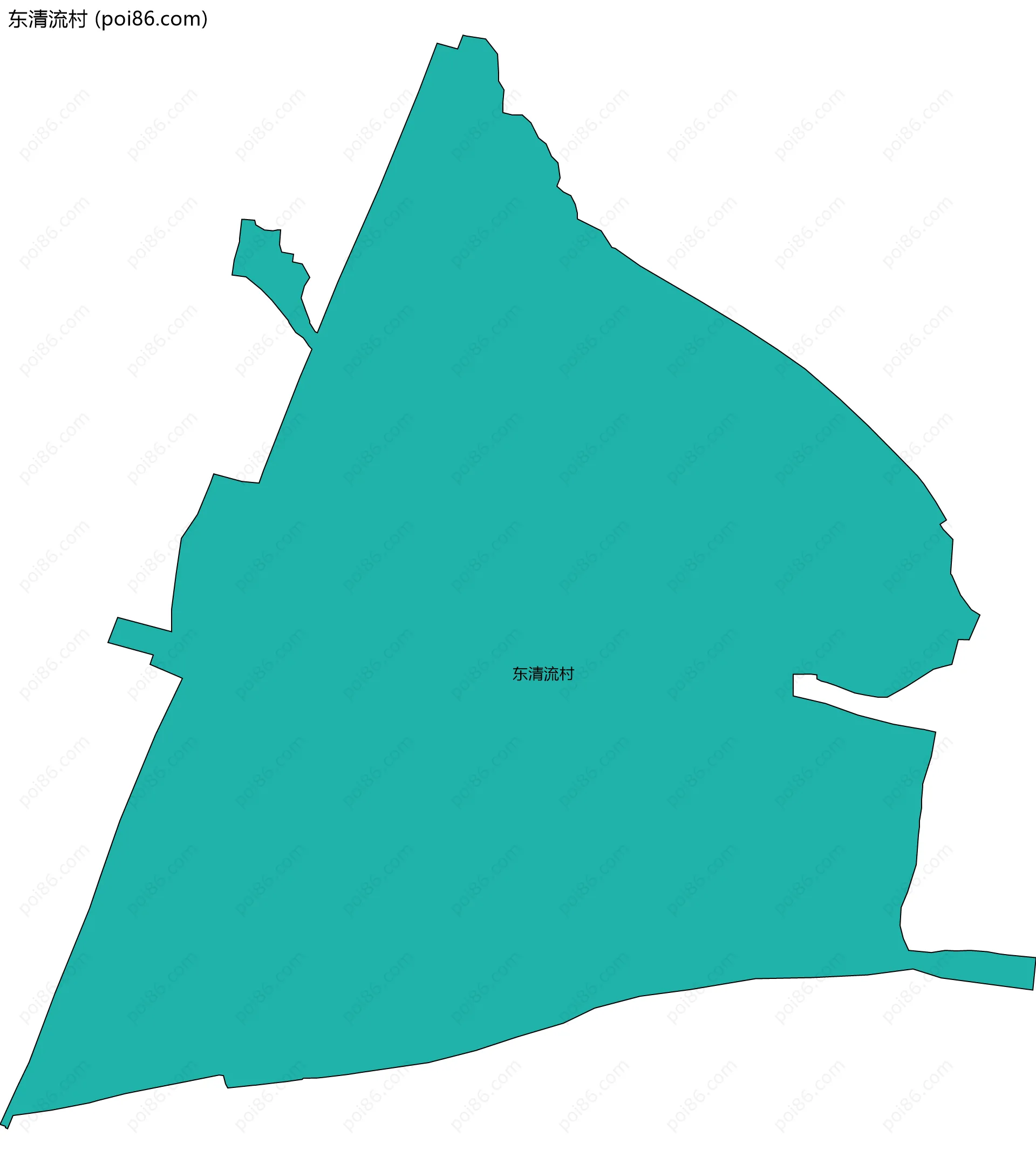 东清流村边界地图