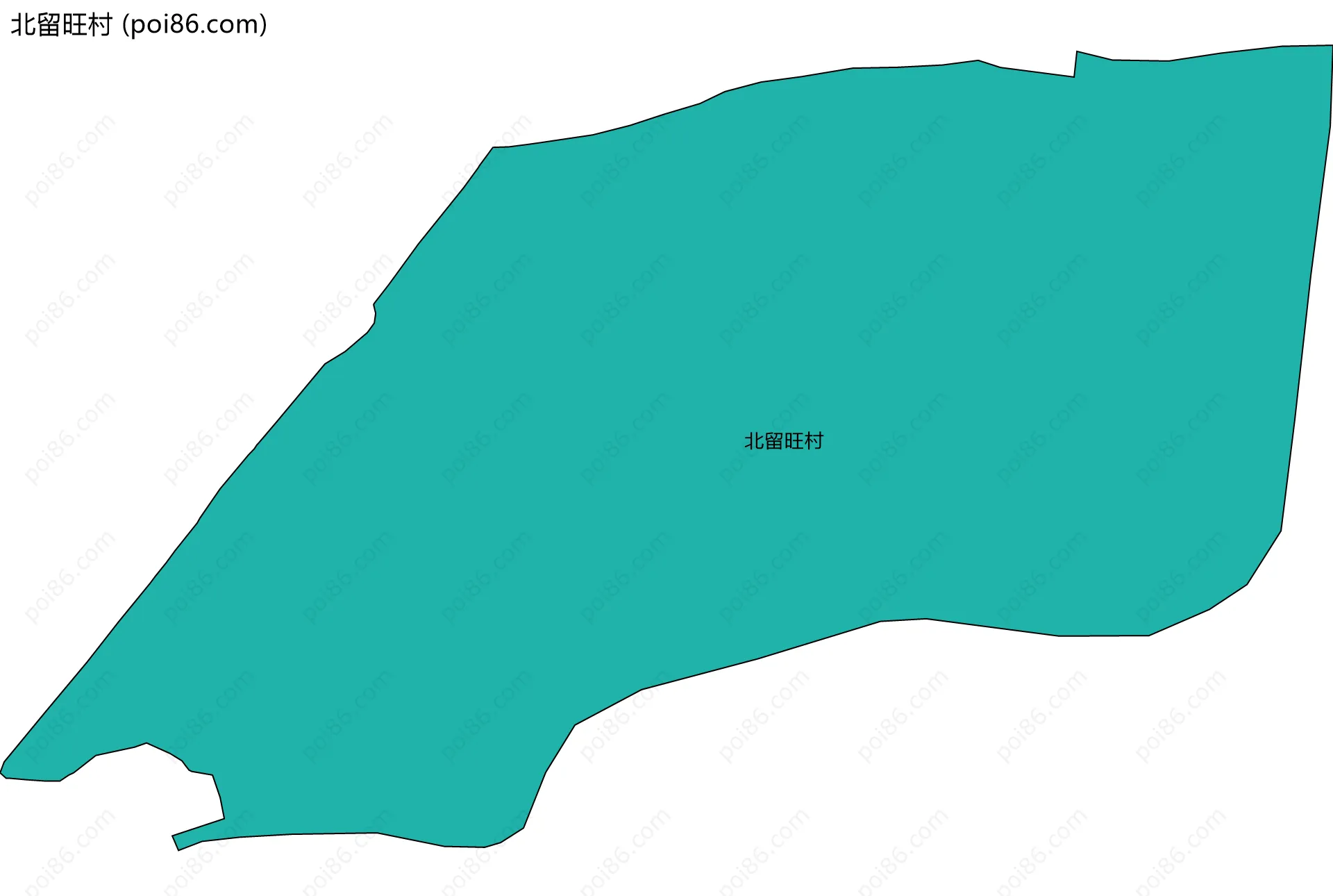 北留旺村边界地图