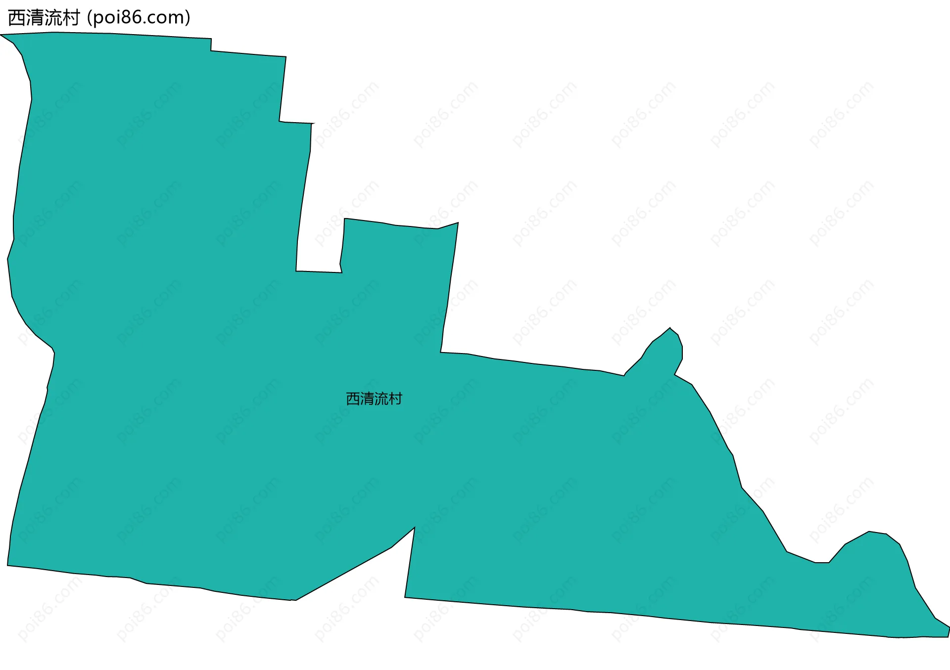 西清流村边界地图