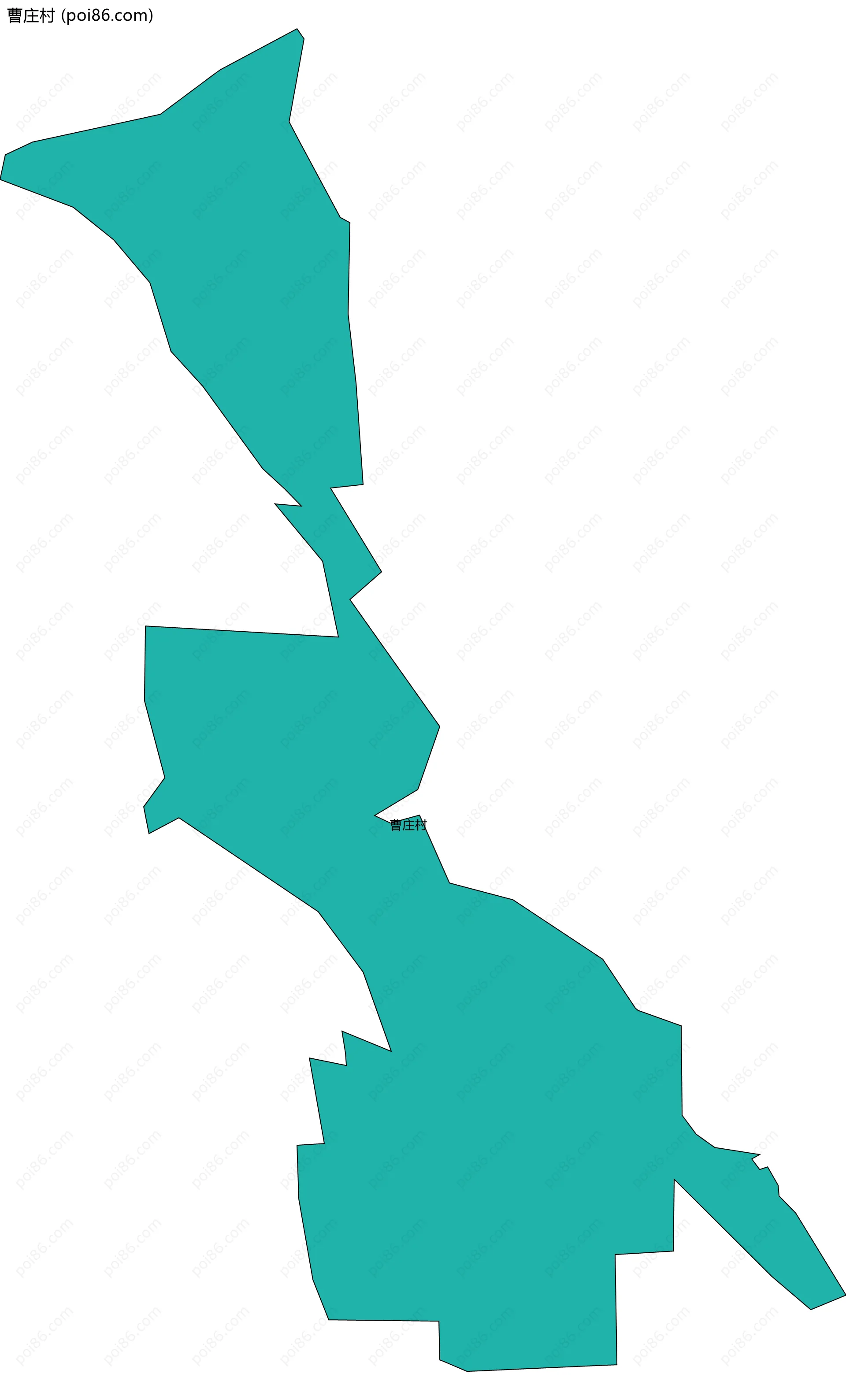 曹庄村边界地图