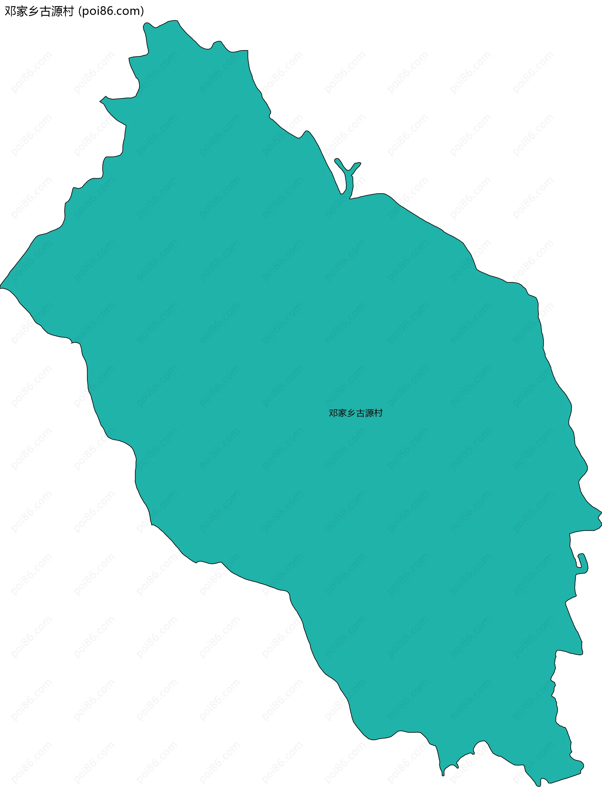 邓家乡古源村边界地图