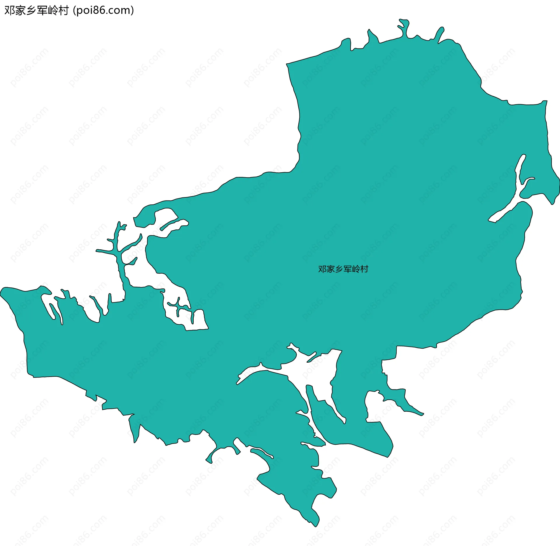 邓家乡军岭村边界地图