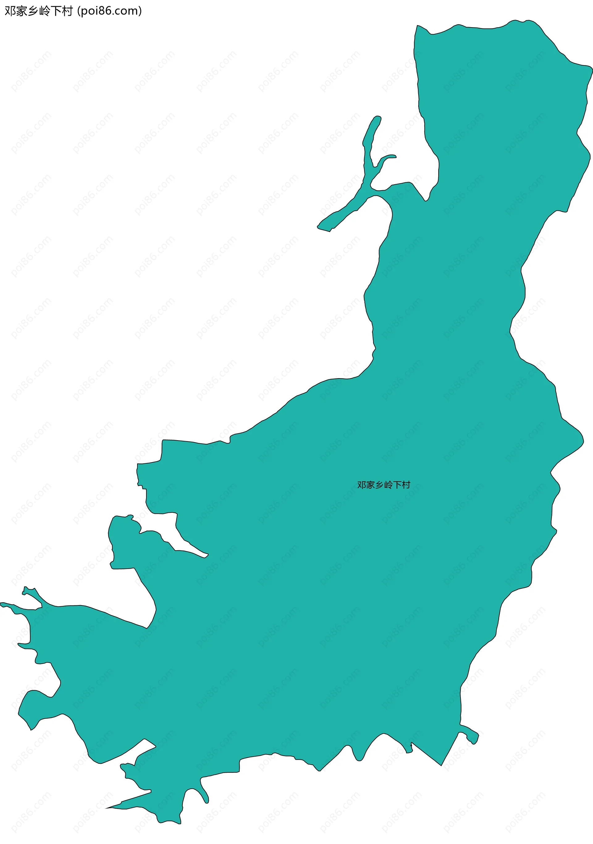 邓家乡岭下村边界地图