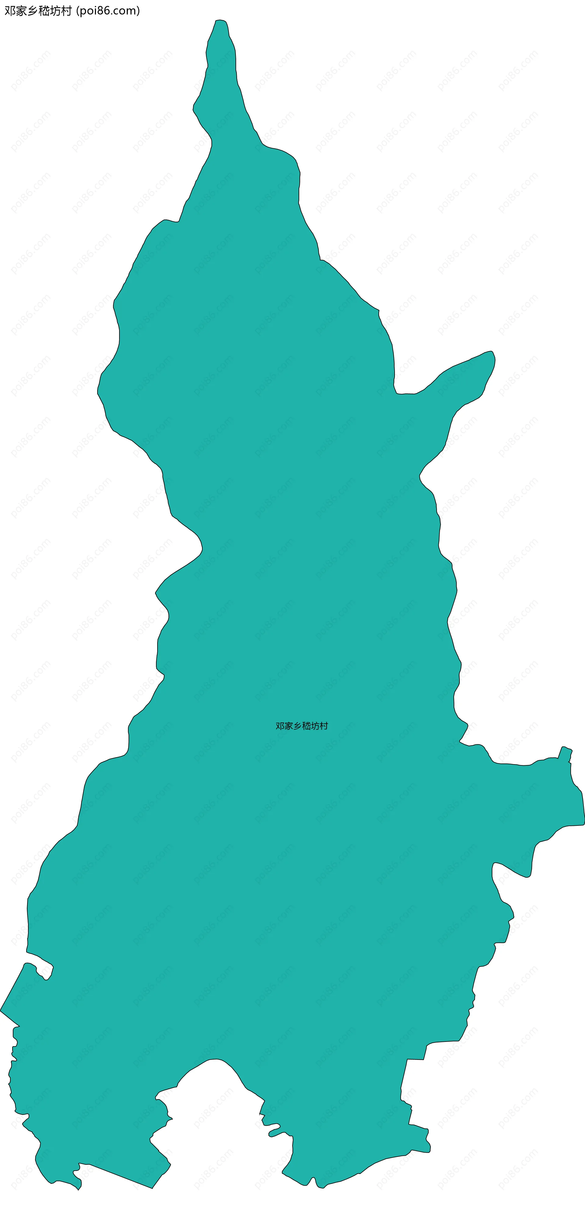 邓家乡嵇坊村边界地图