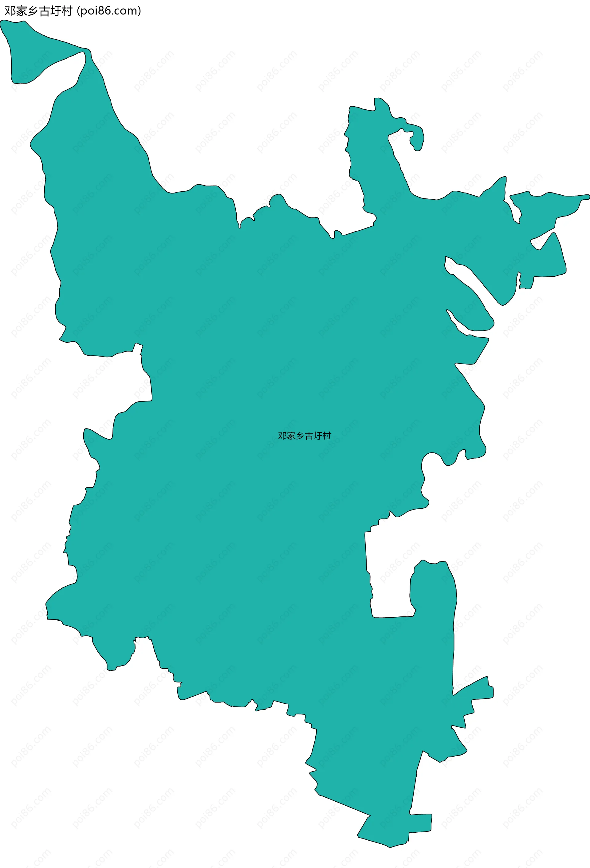 邓家乡古圩村边界地图