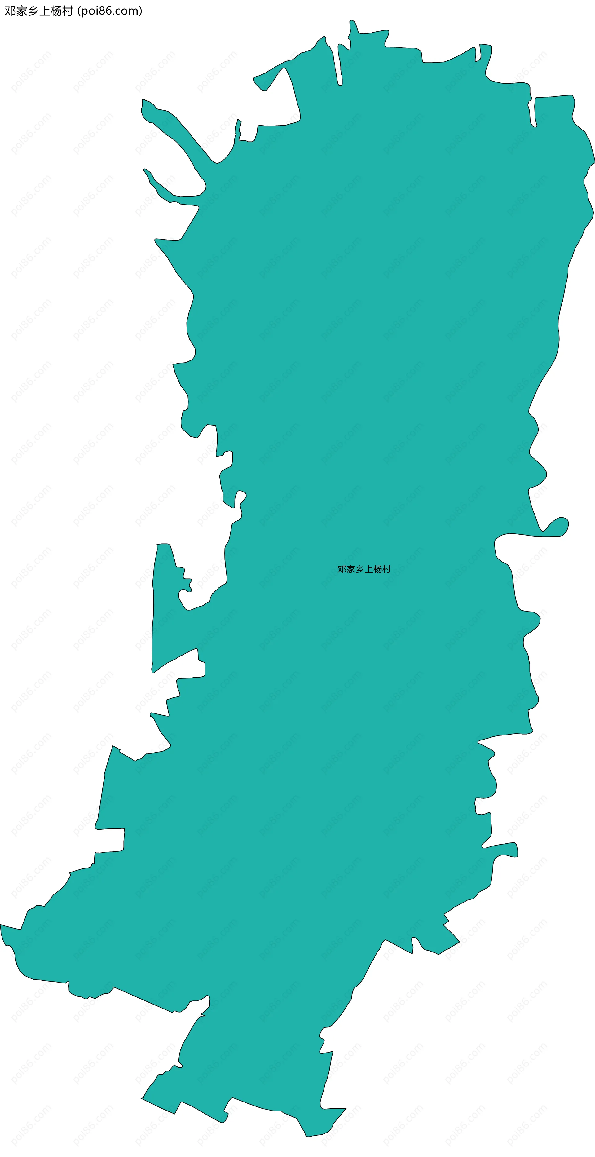 邓家乡上杨村边界地图