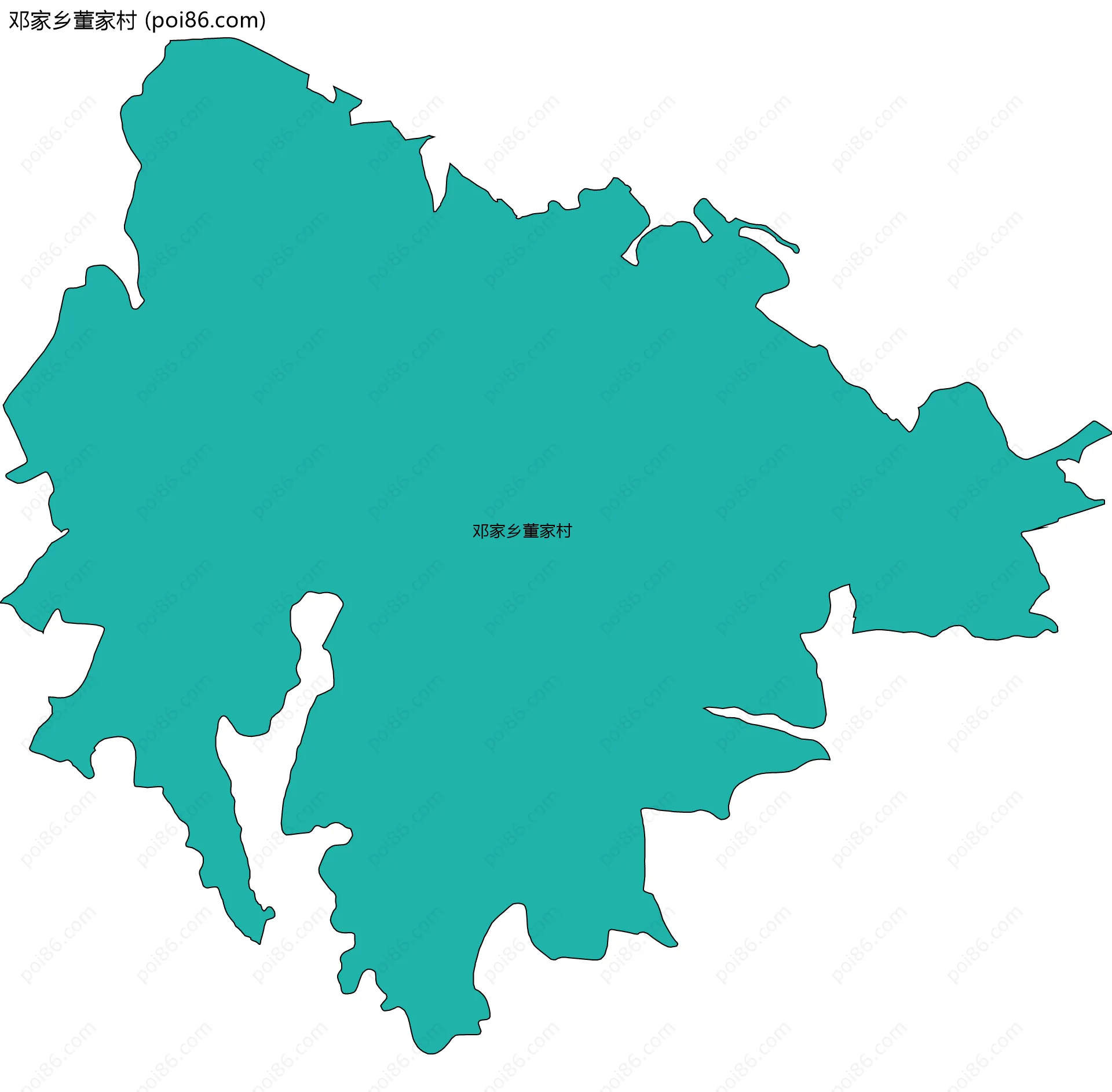 邓家乡董家村边界地图