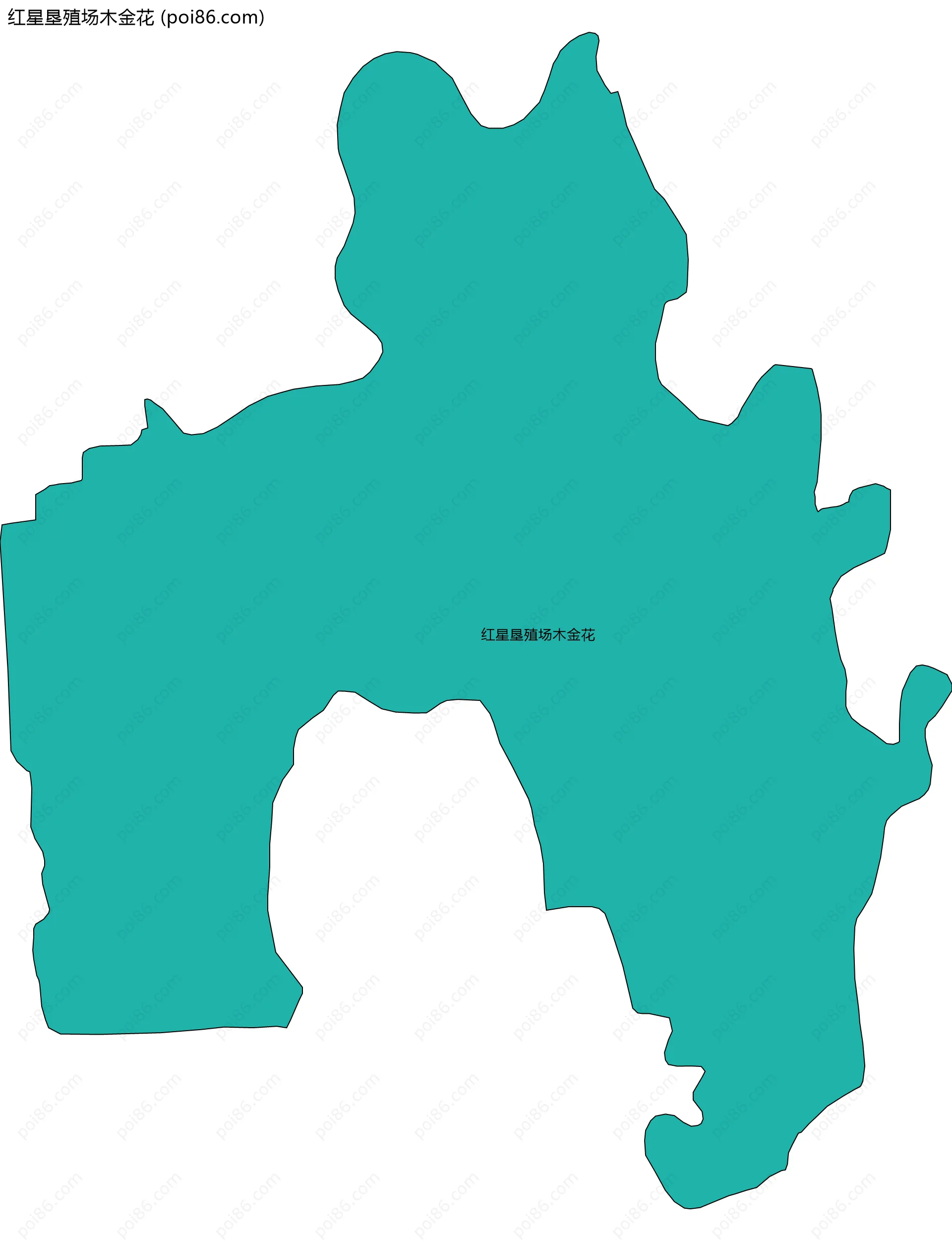 红星垦殖场木金花边界地图