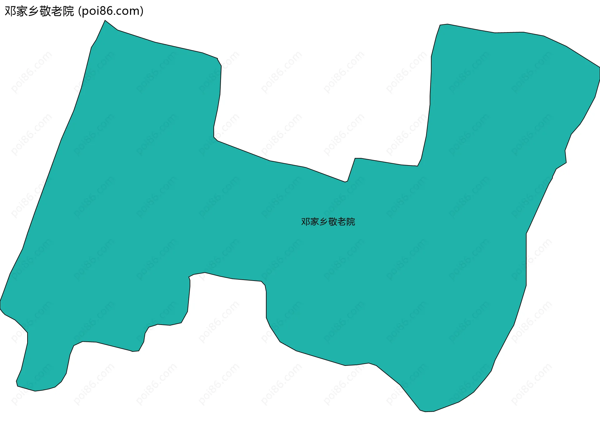 邓家乡敬老院边界地图