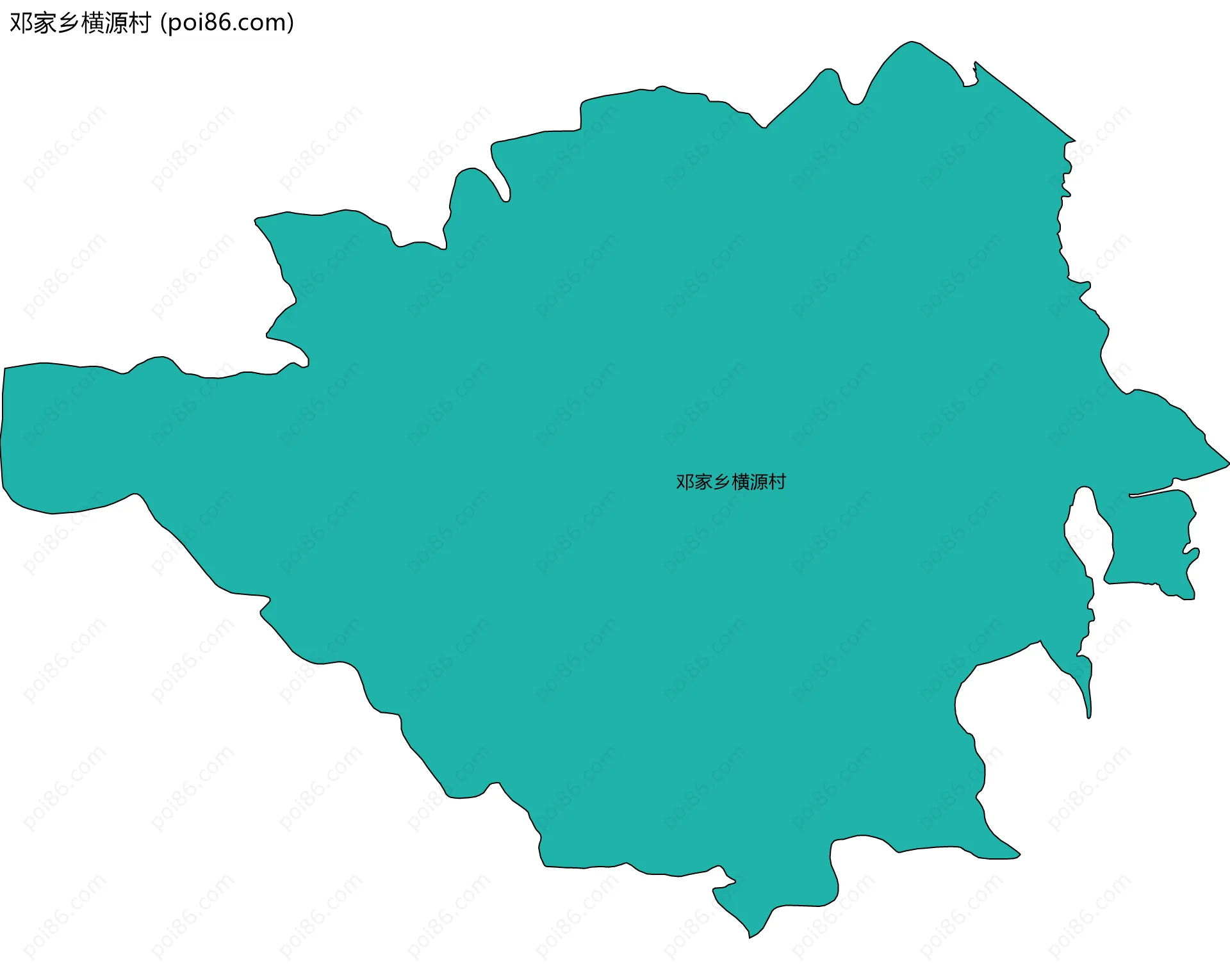 邓家乡横源村边界地图