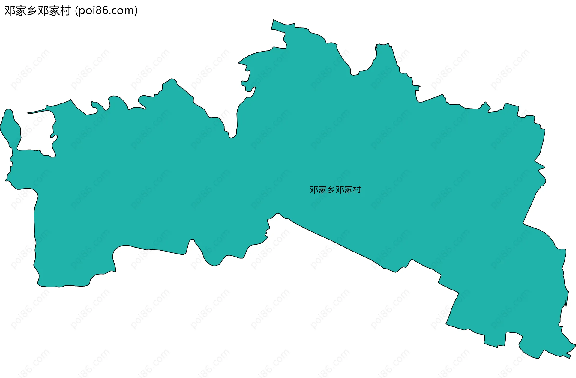 邓家乡邓家村边界地图