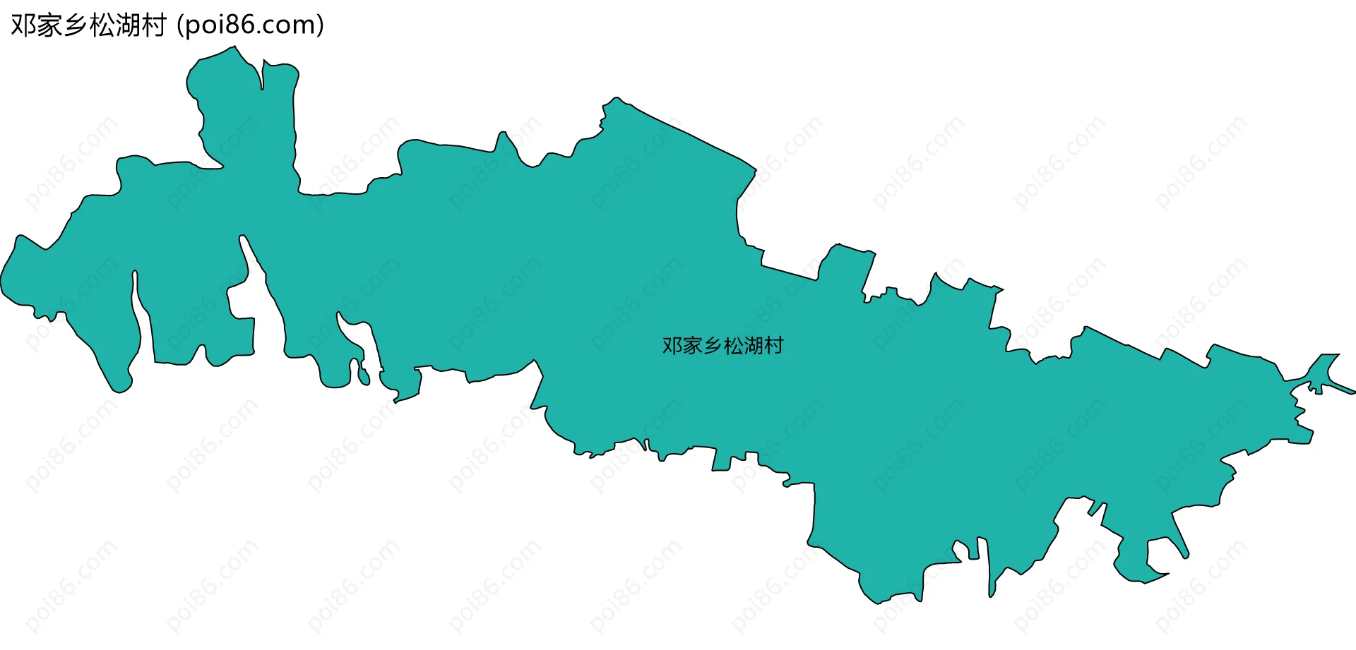 邓家乡松湖村边界地图