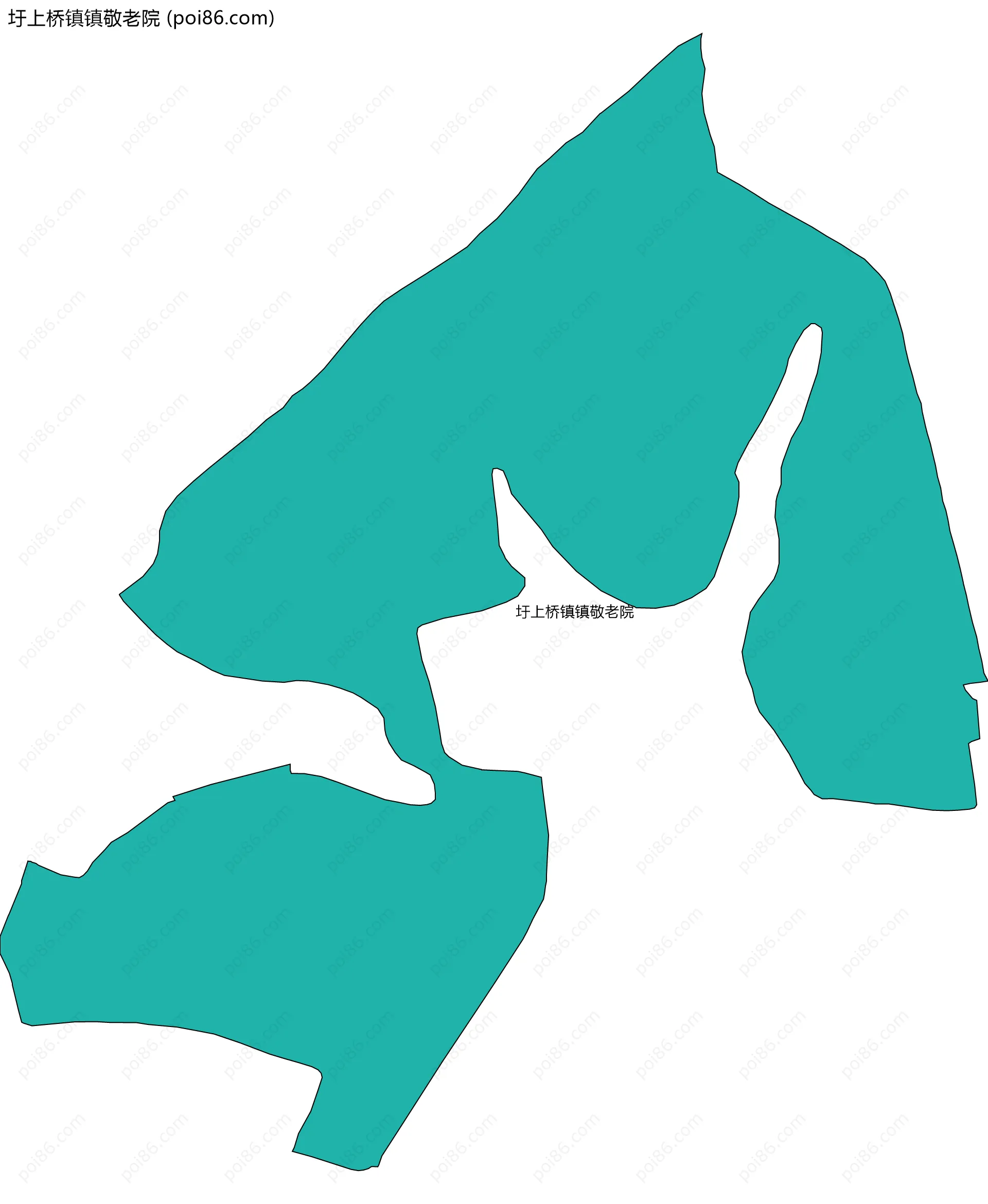 圩上桥镇镇敬老院边界地图