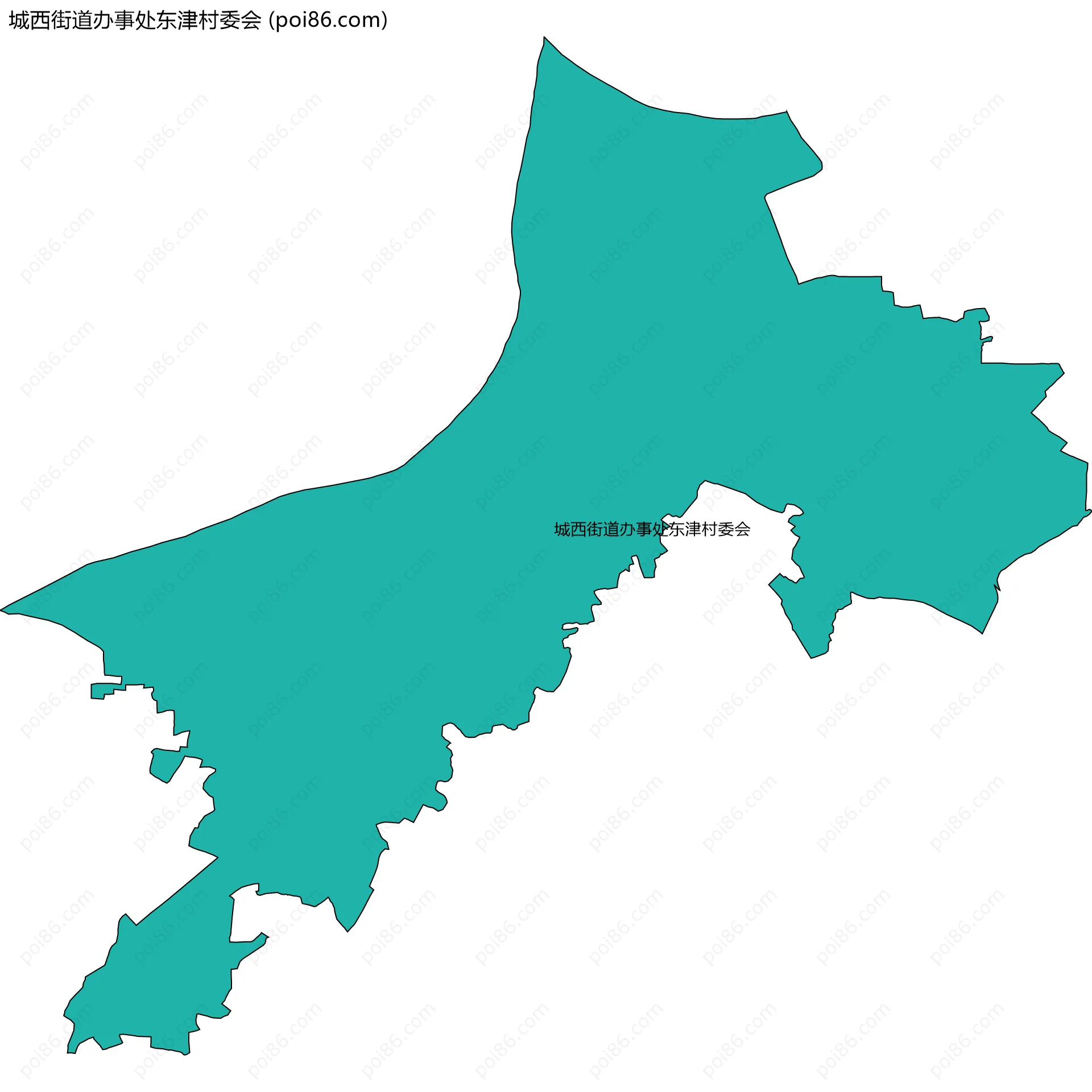 城西街道办事处东津村委会边界地图