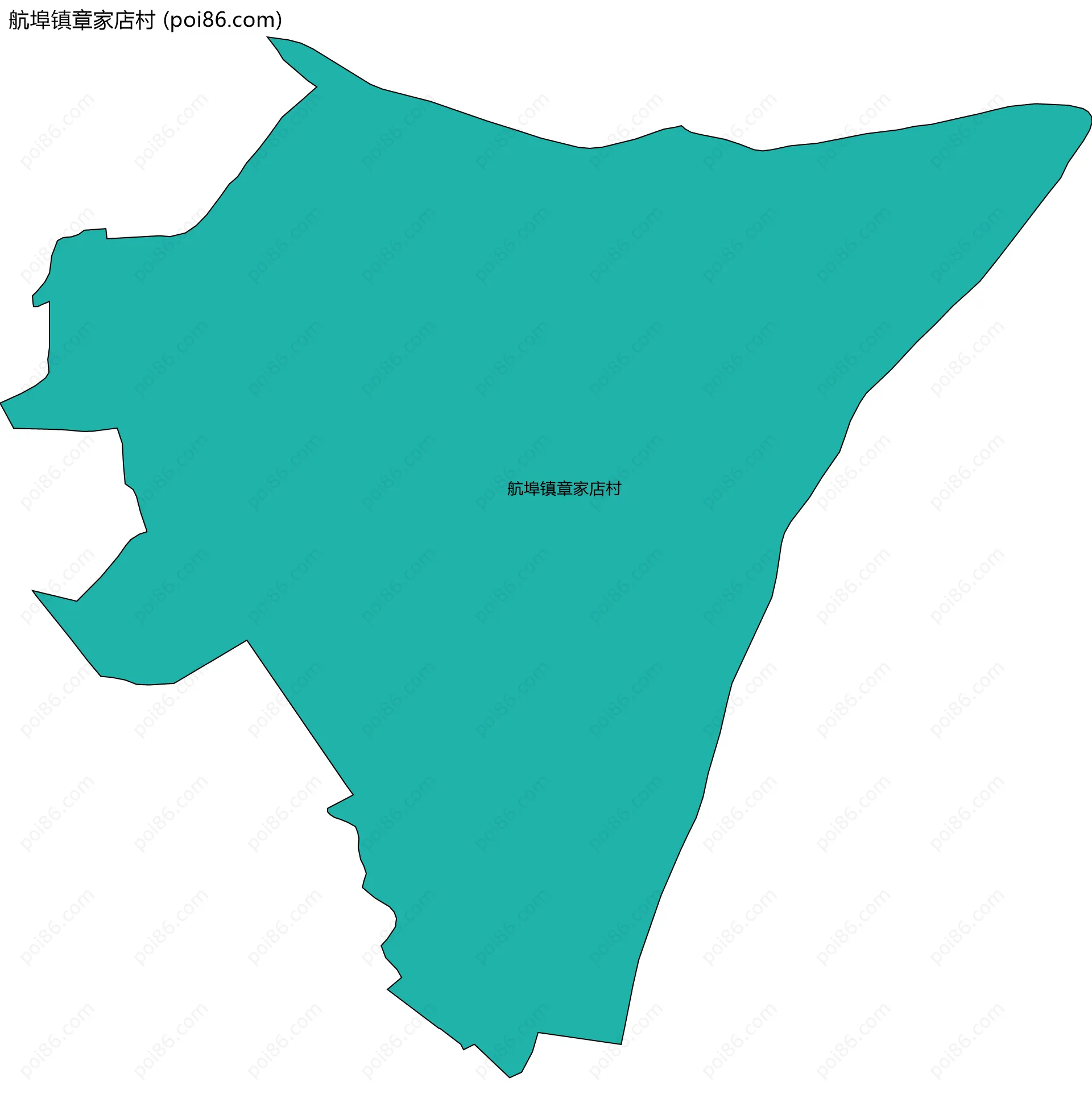 航埠镇章家店村边界地图