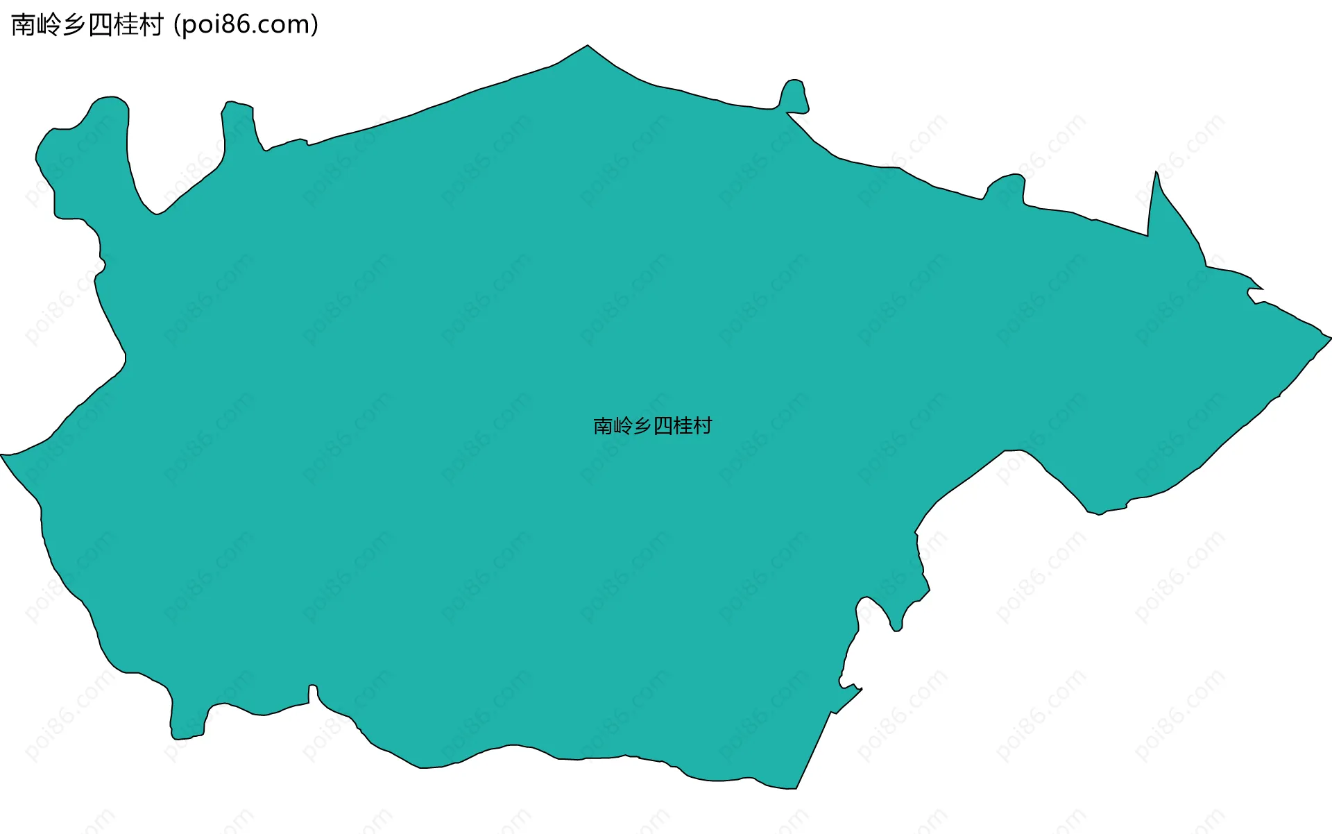 南岭乡四桂村边界地图